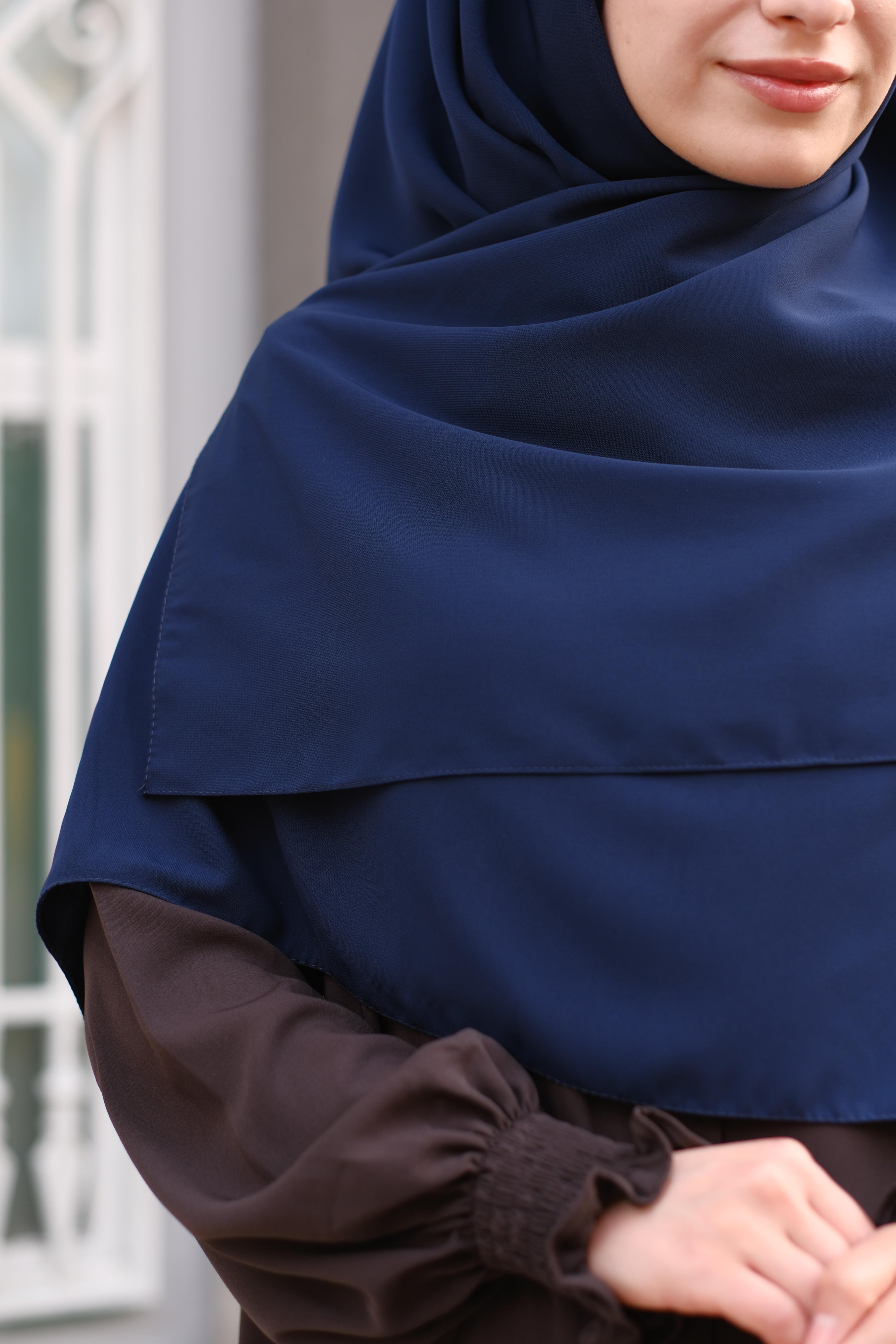 Medine İpeği Eşarp Lacivert