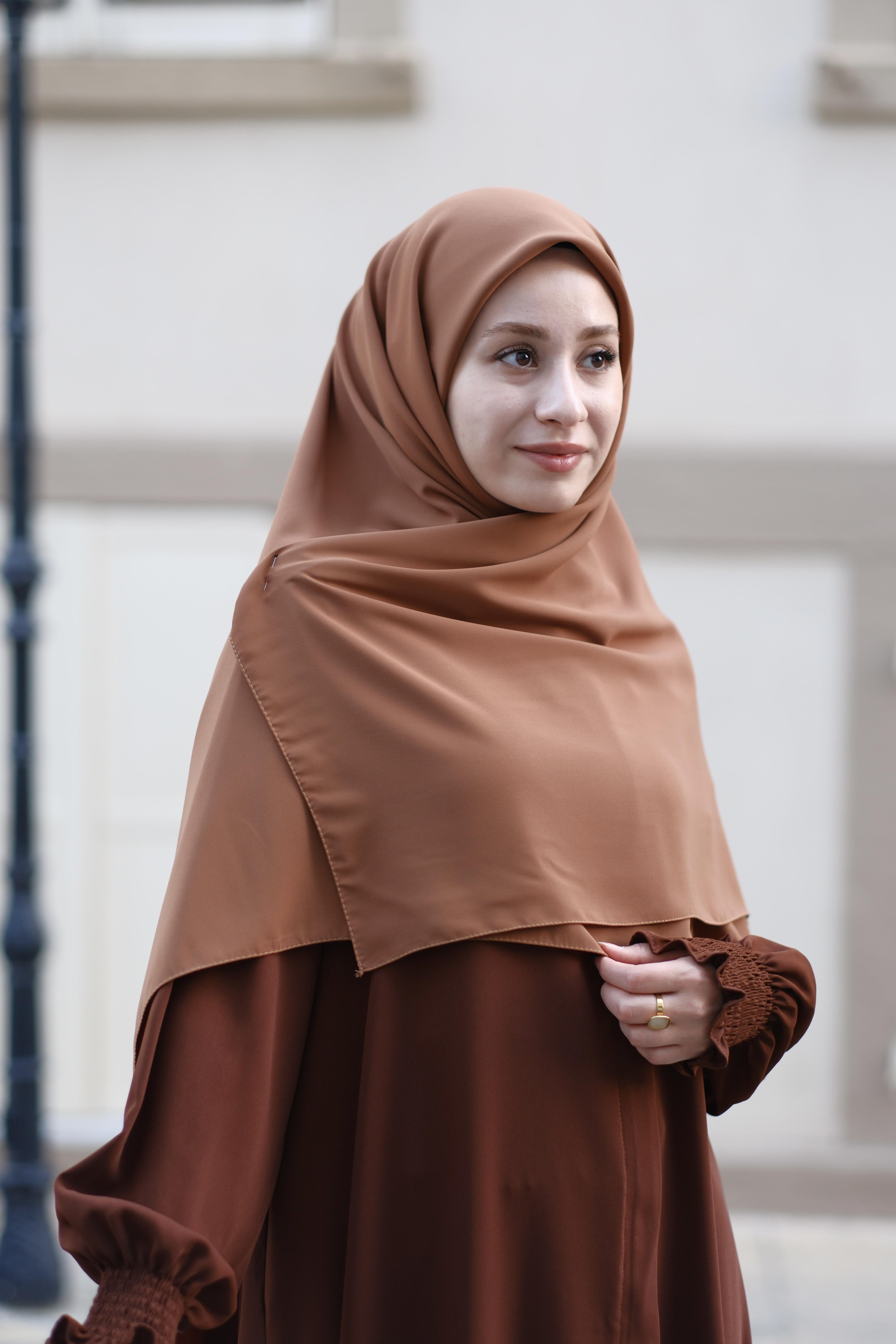 Medine İpeği Eşarp Taba