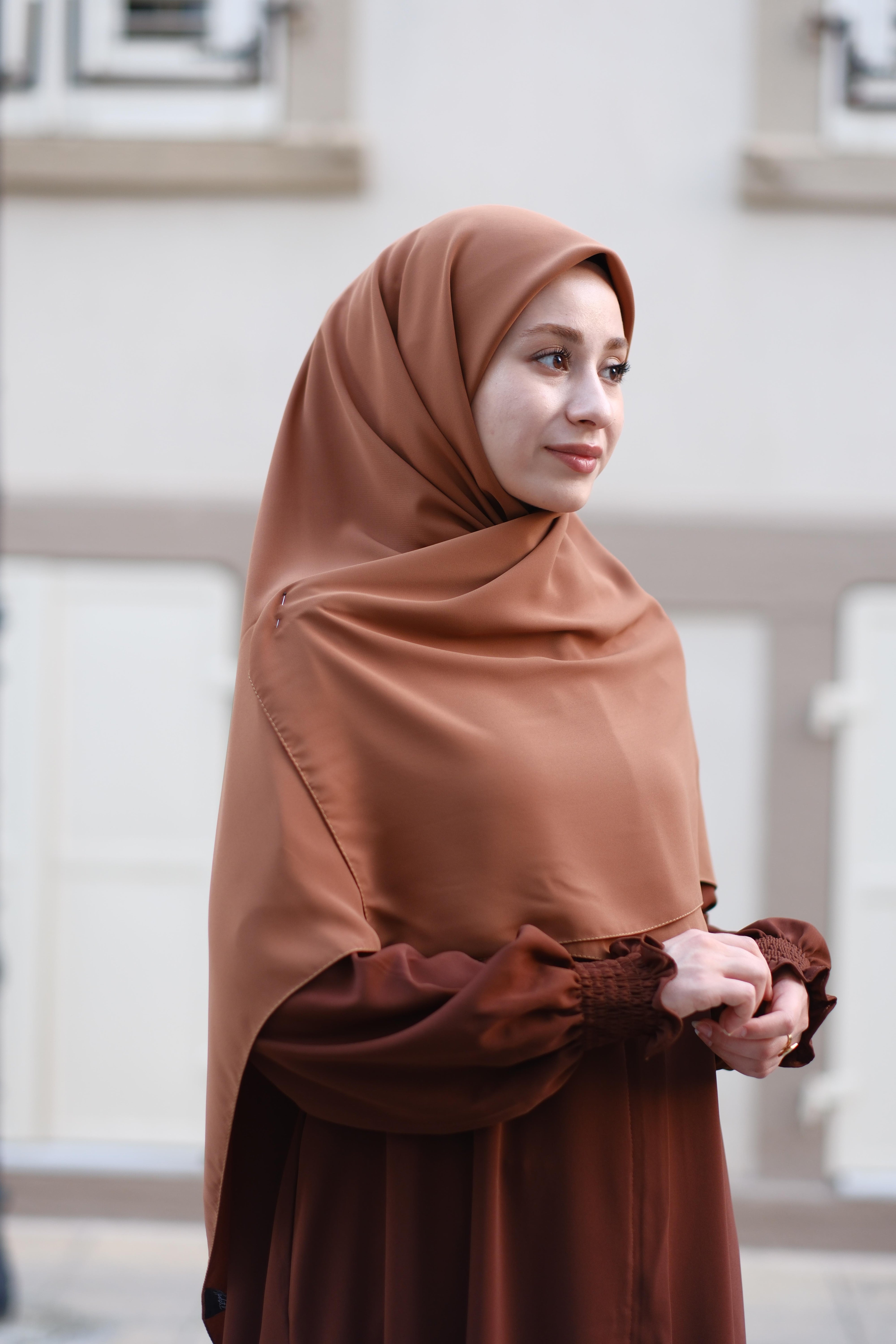 Medine İpeği Eşarp Taba