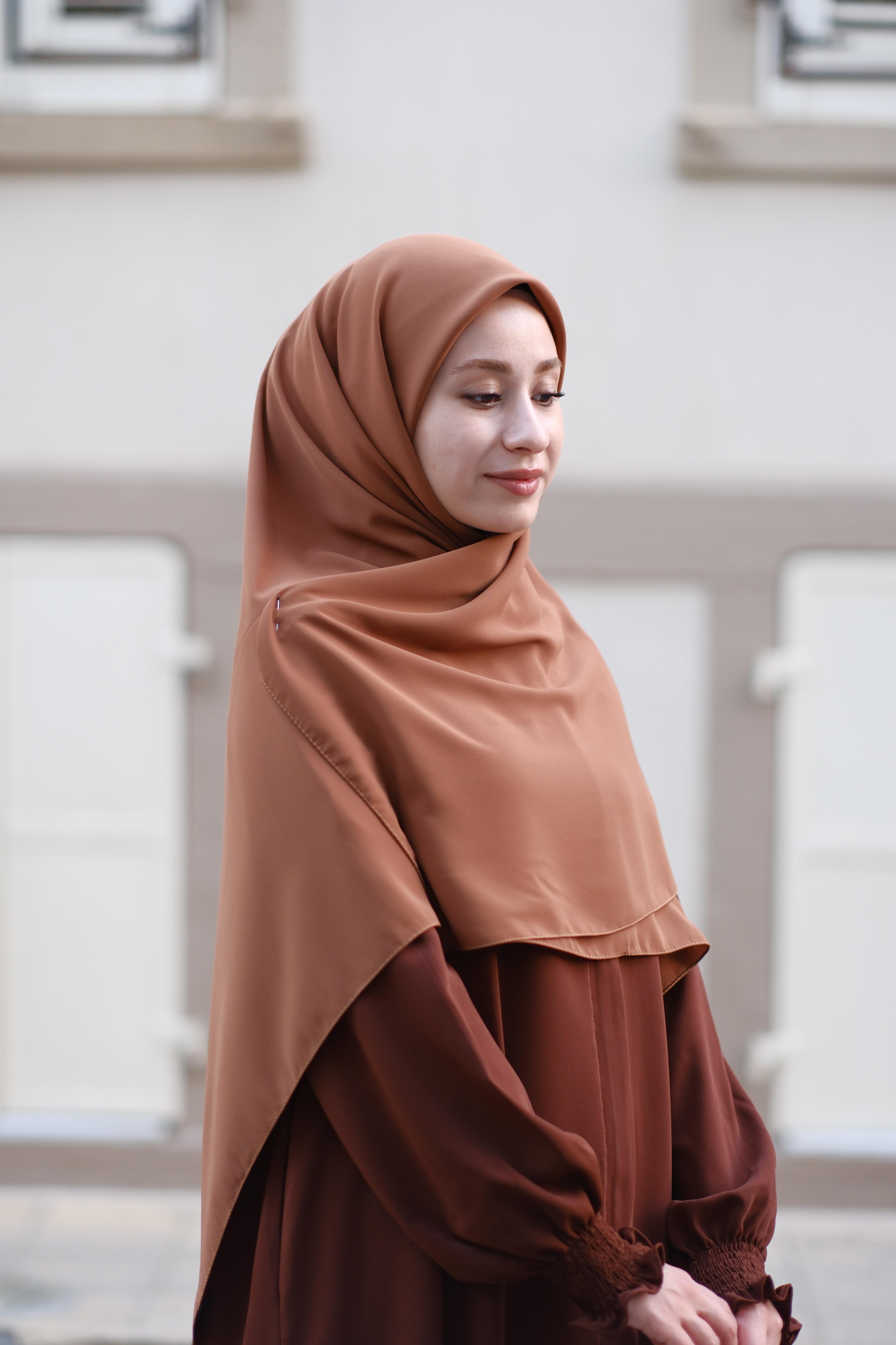 Medine İpeği Eşarp Taba