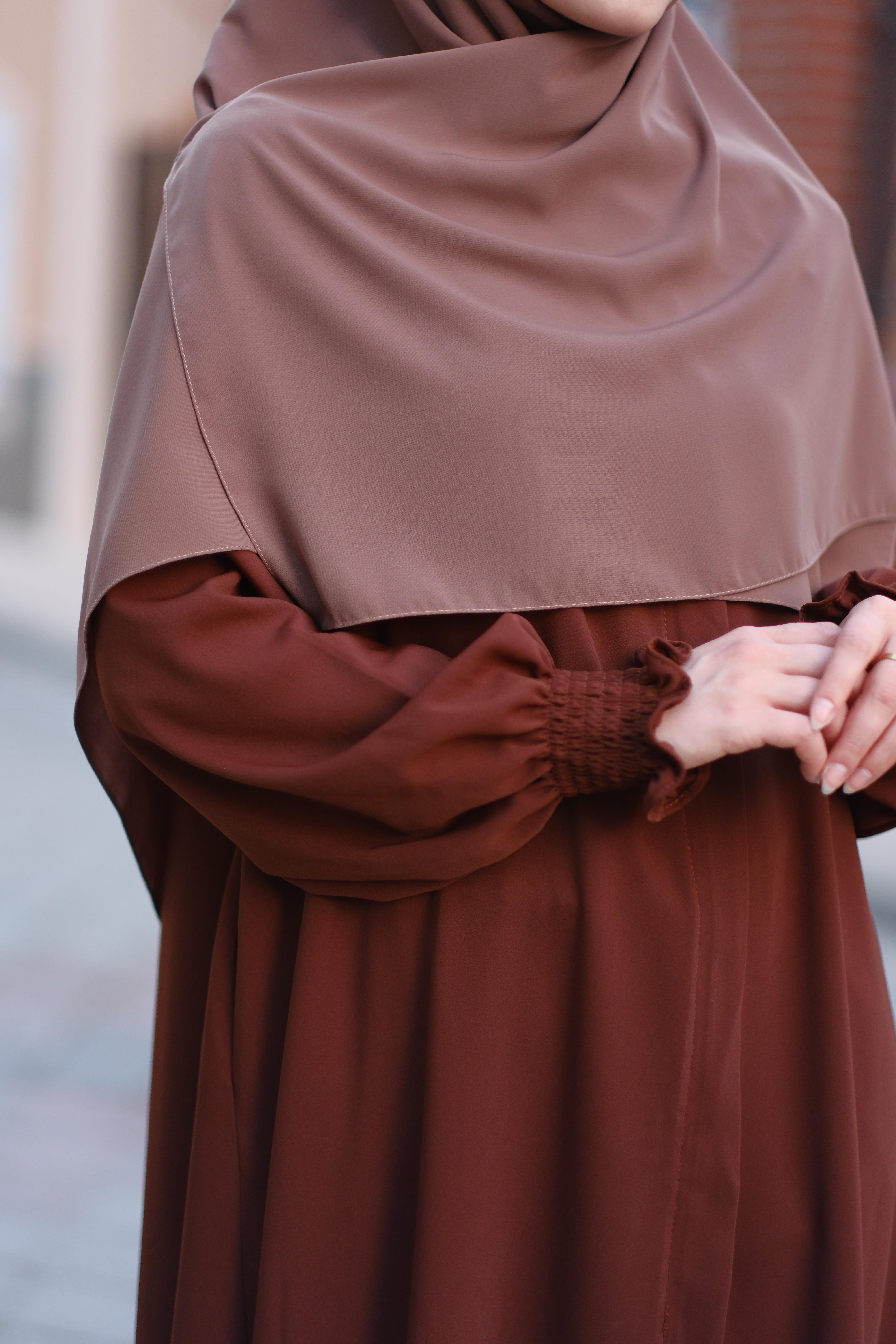 Medine İpeği Eşarp Tozlu Kahve