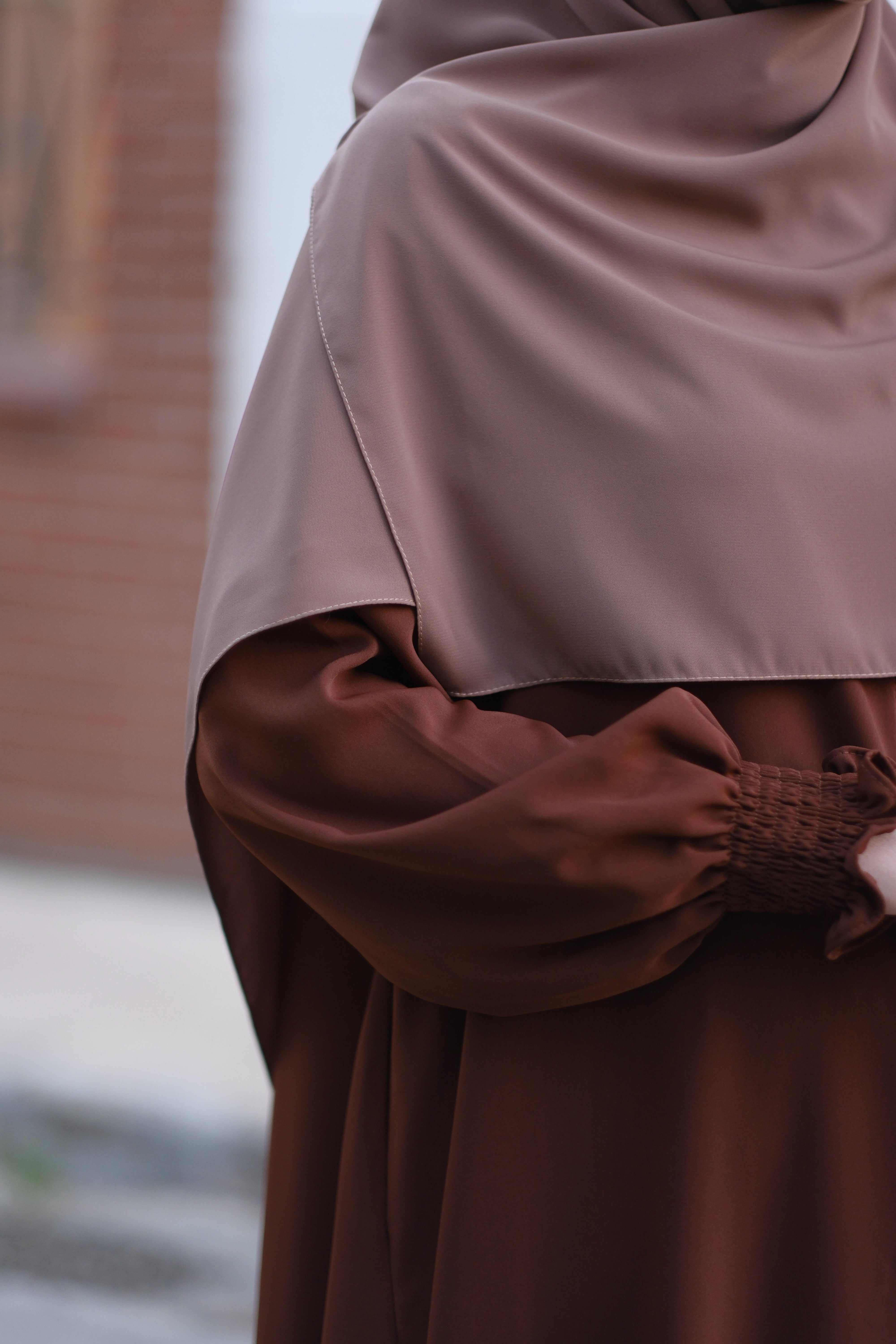 Medine İpeği Eşarp Tozlu Kahve