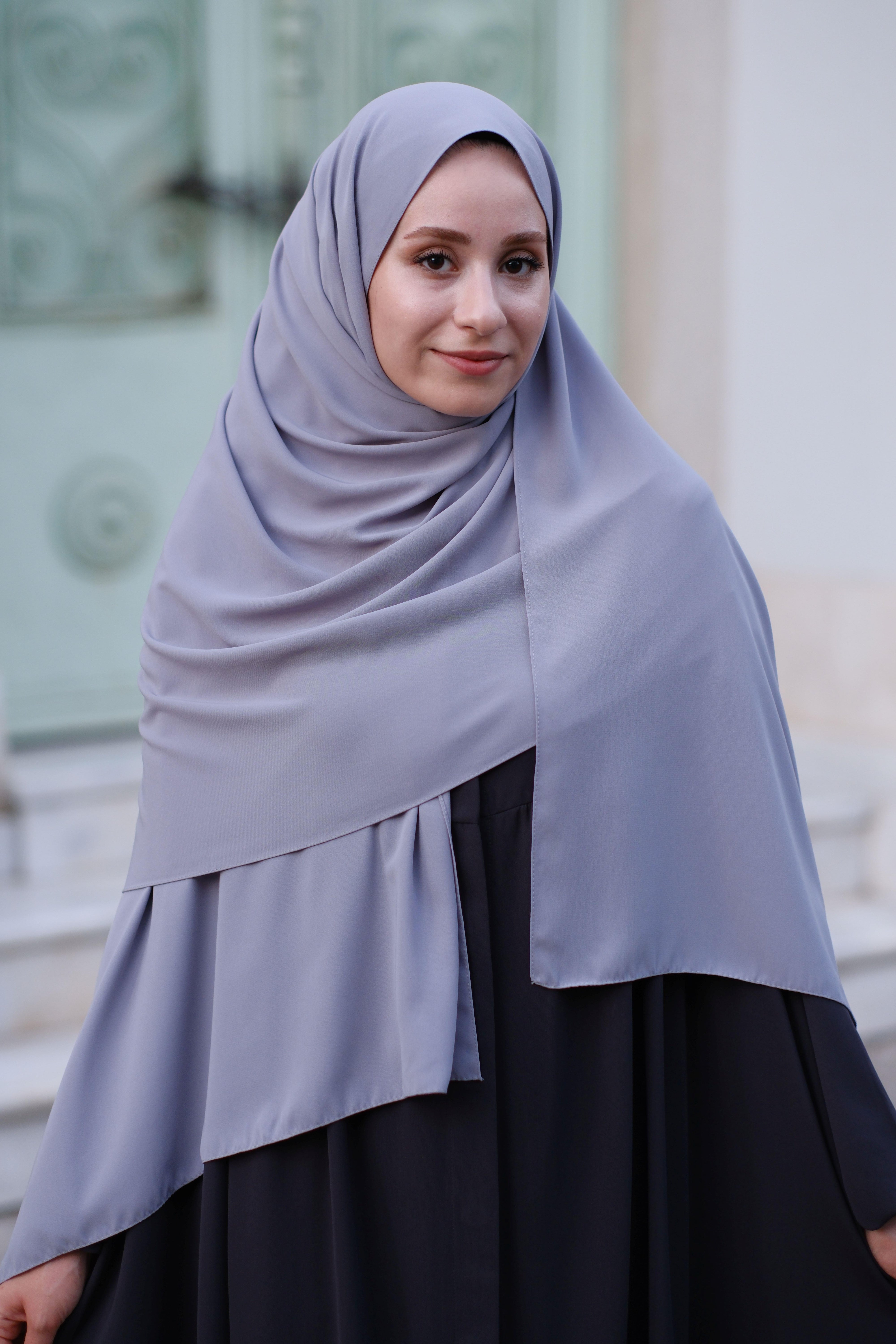 Medine İpeği Şal Açık Gri