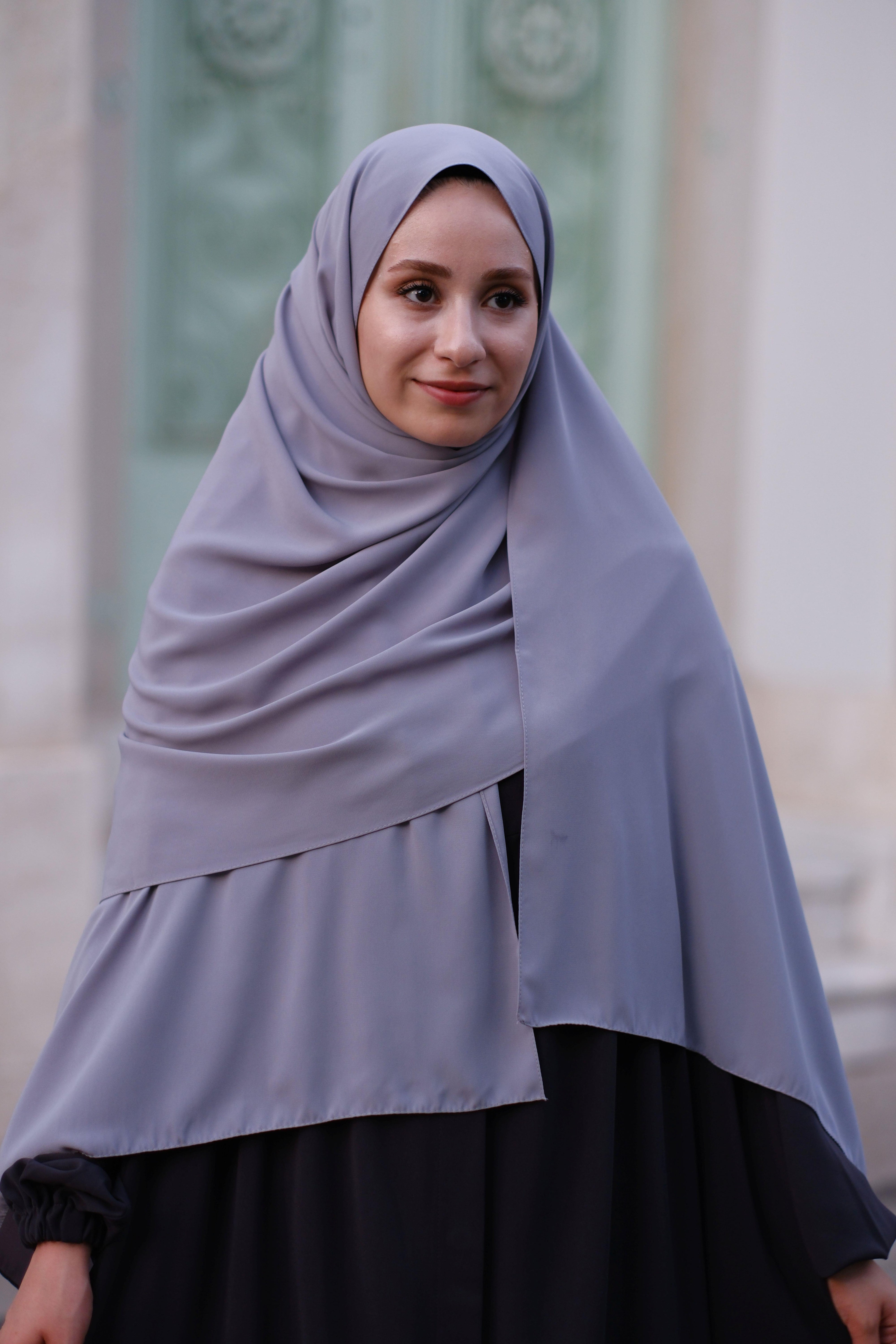 Medine İpeği Şal Açık Gri