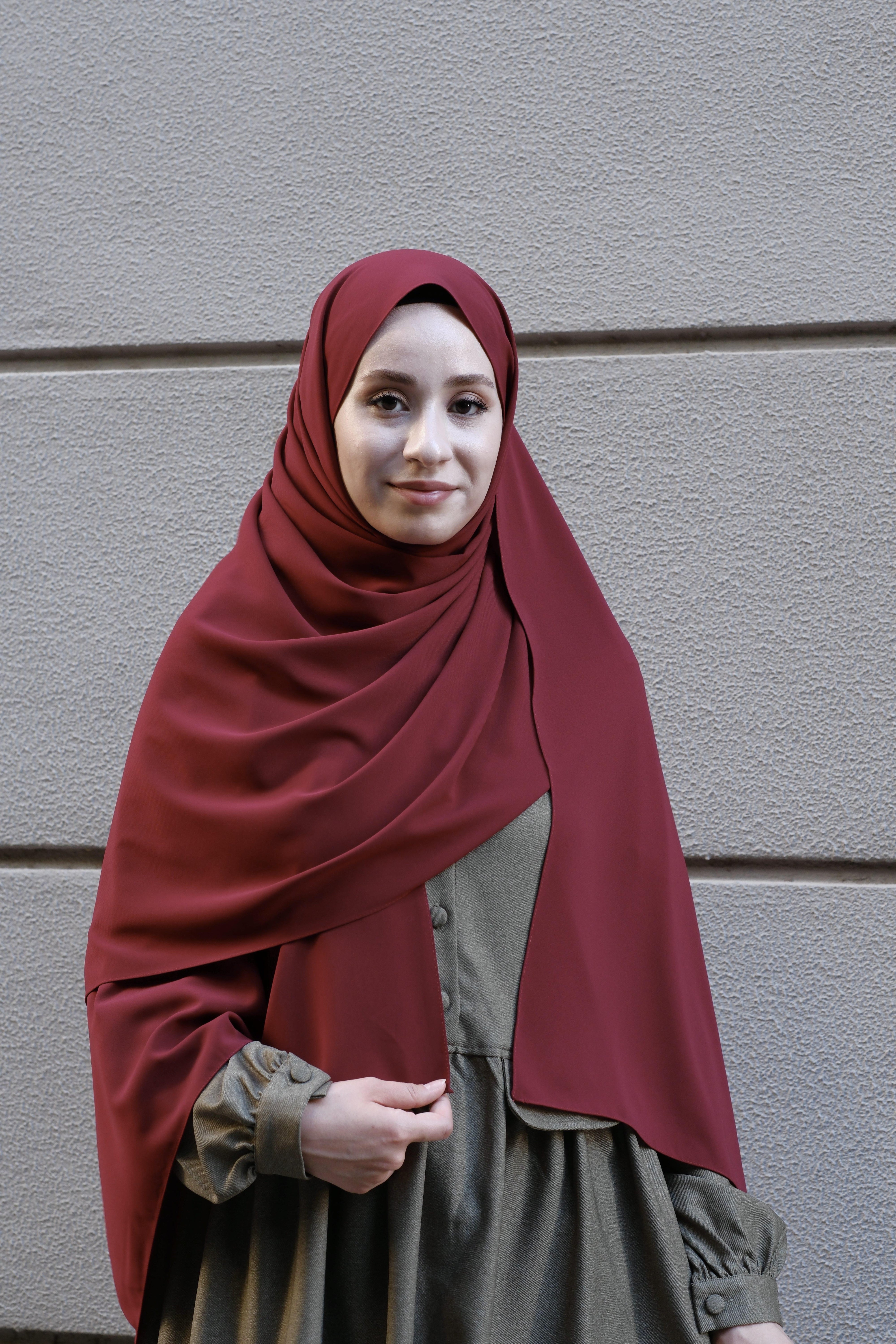 Medine İpeği Şal Bordo