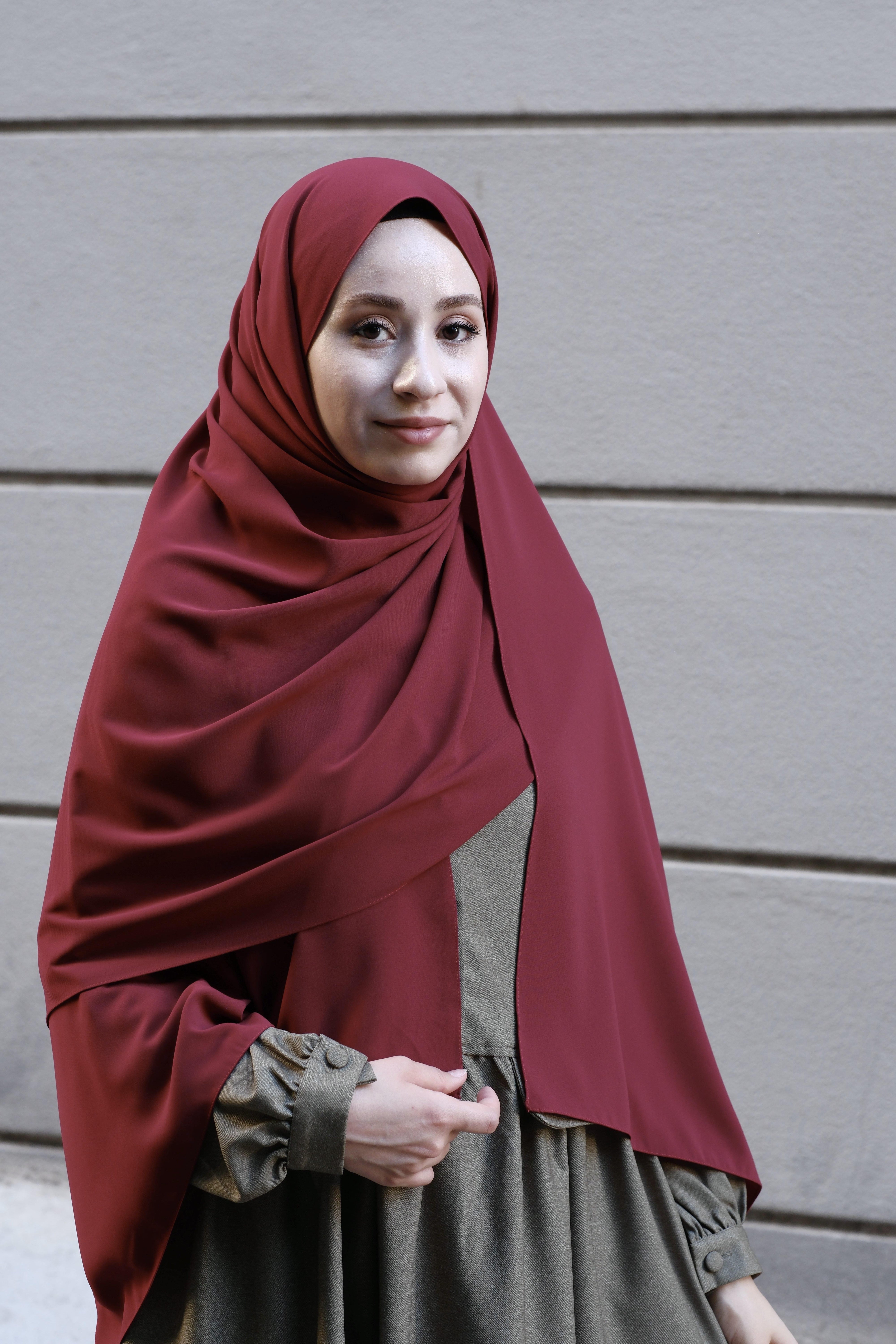 Medine İpeği Şal Bordo