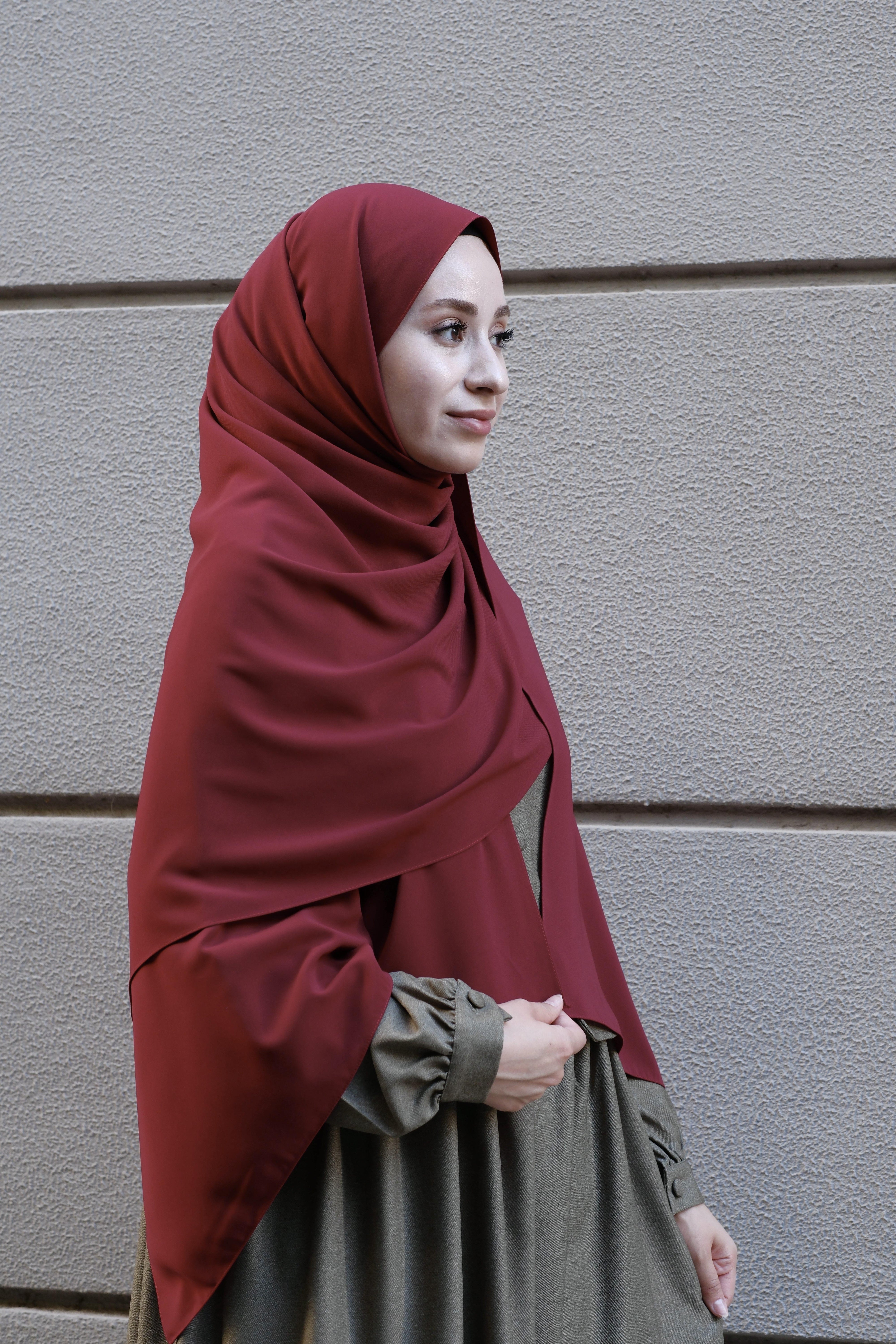 Medine İpeği Şal Bordo