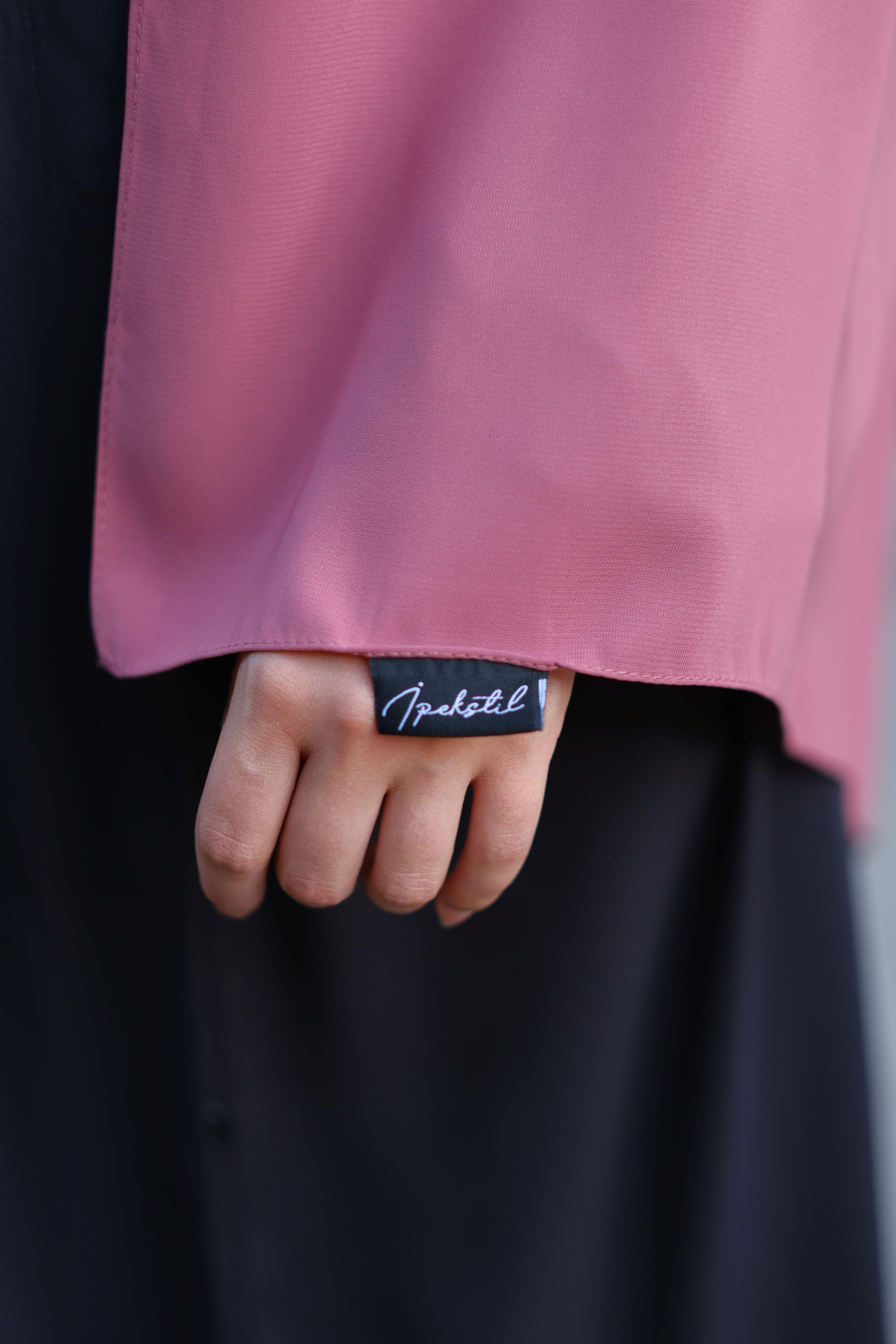 Medine İpeği Şal Gül Kurusu