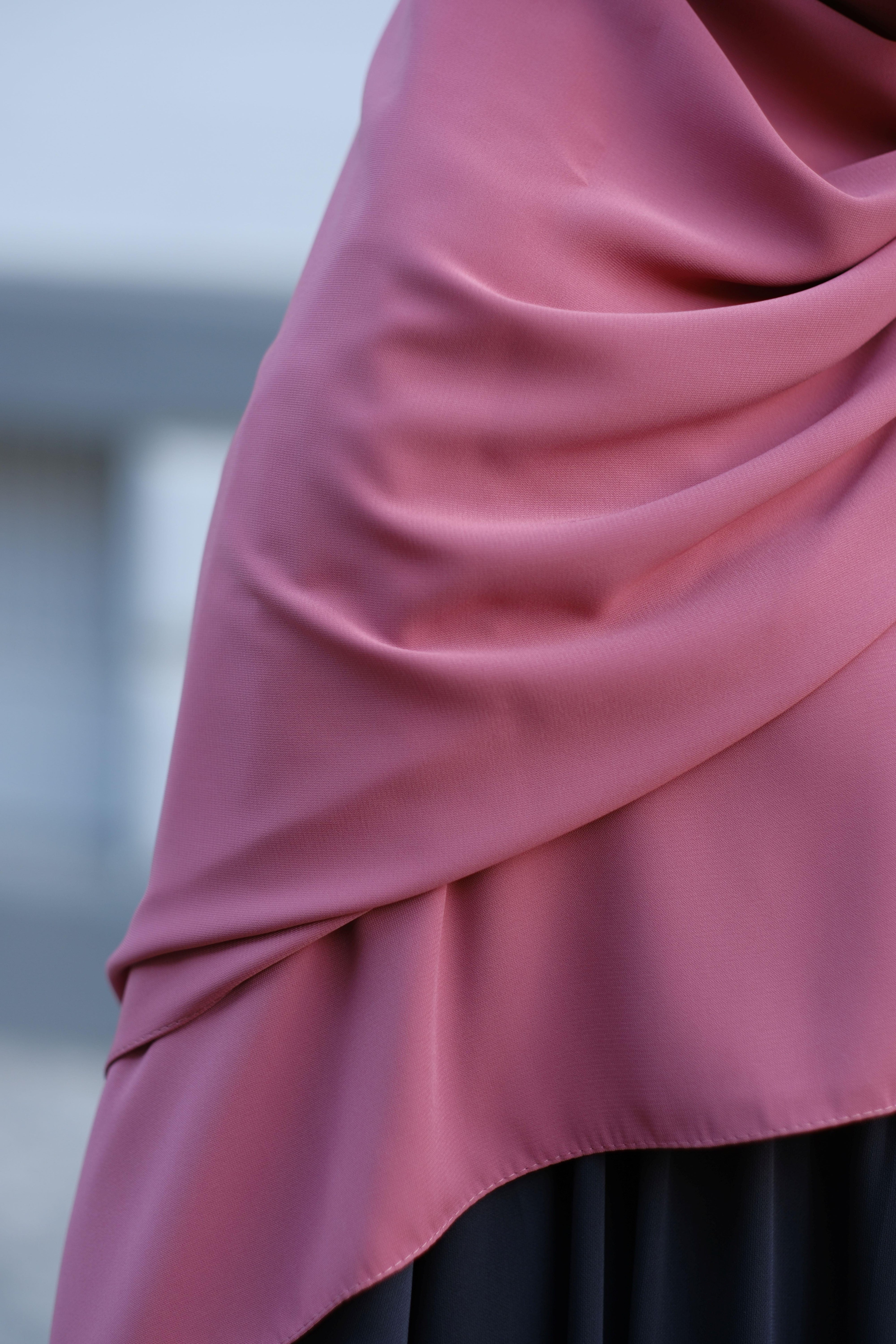 Medine İpeği Şal Gül Kurusu