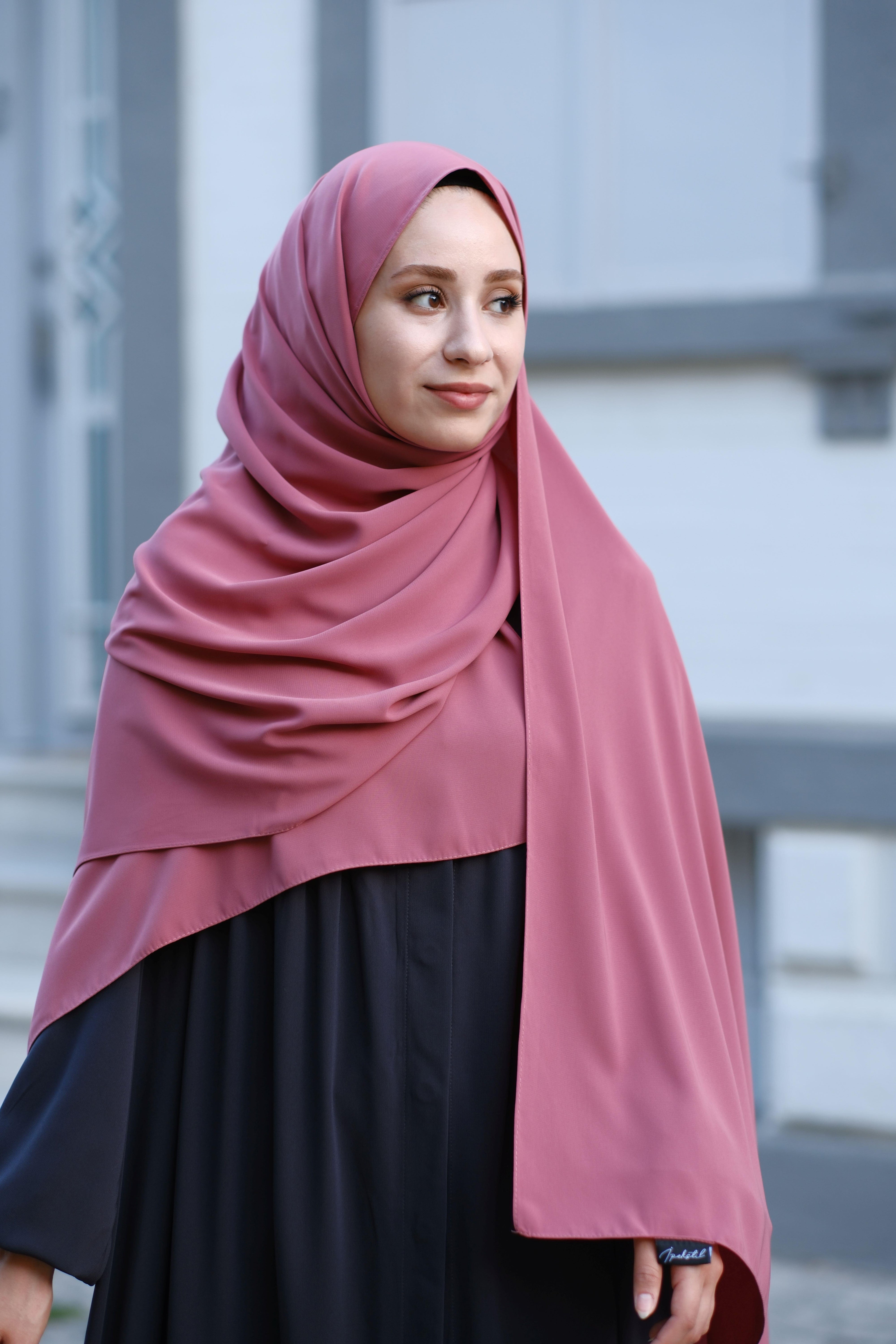 Medine İpeği Şal Gül Kurusu