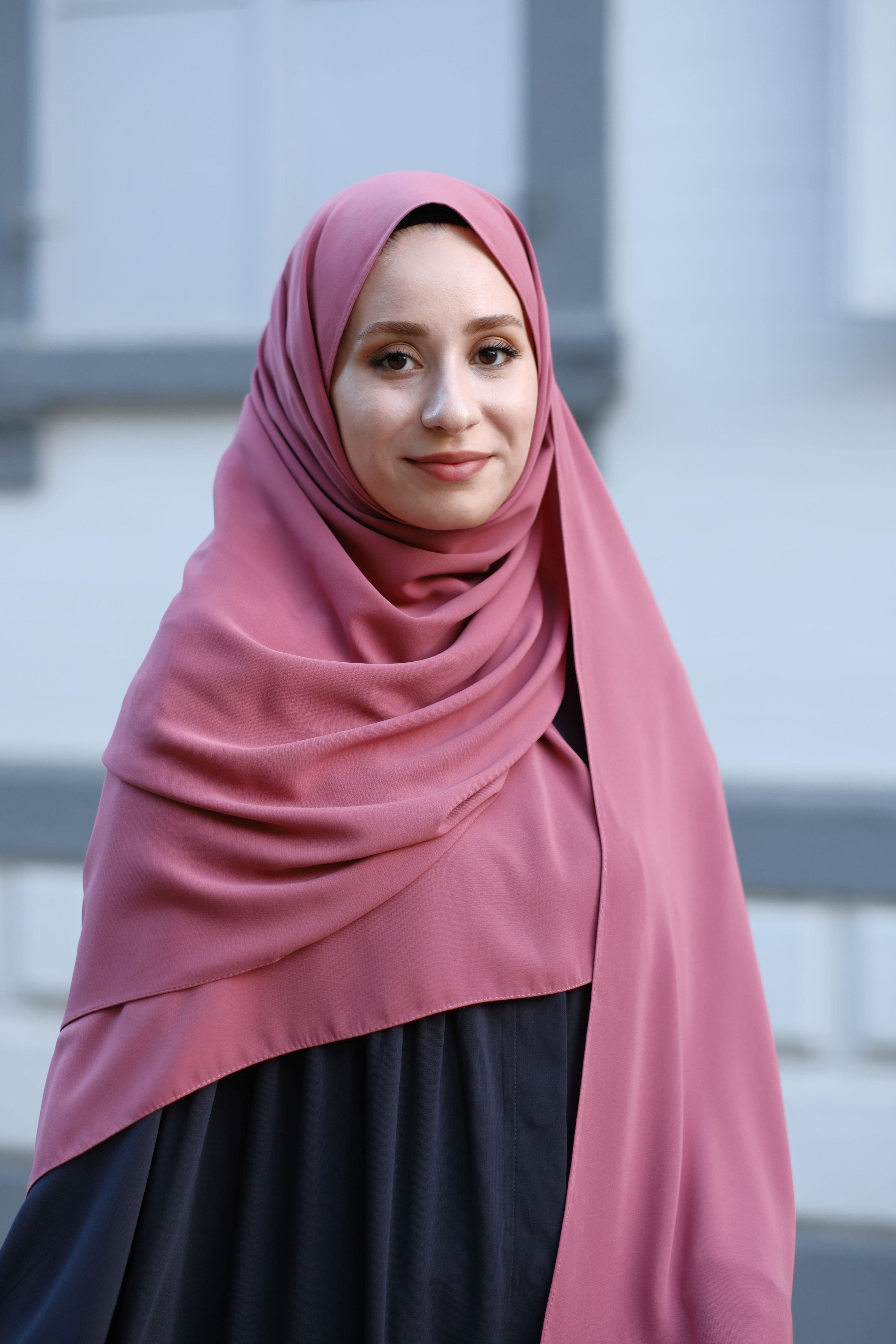 Medine İpeği Şal Gül Kurusu