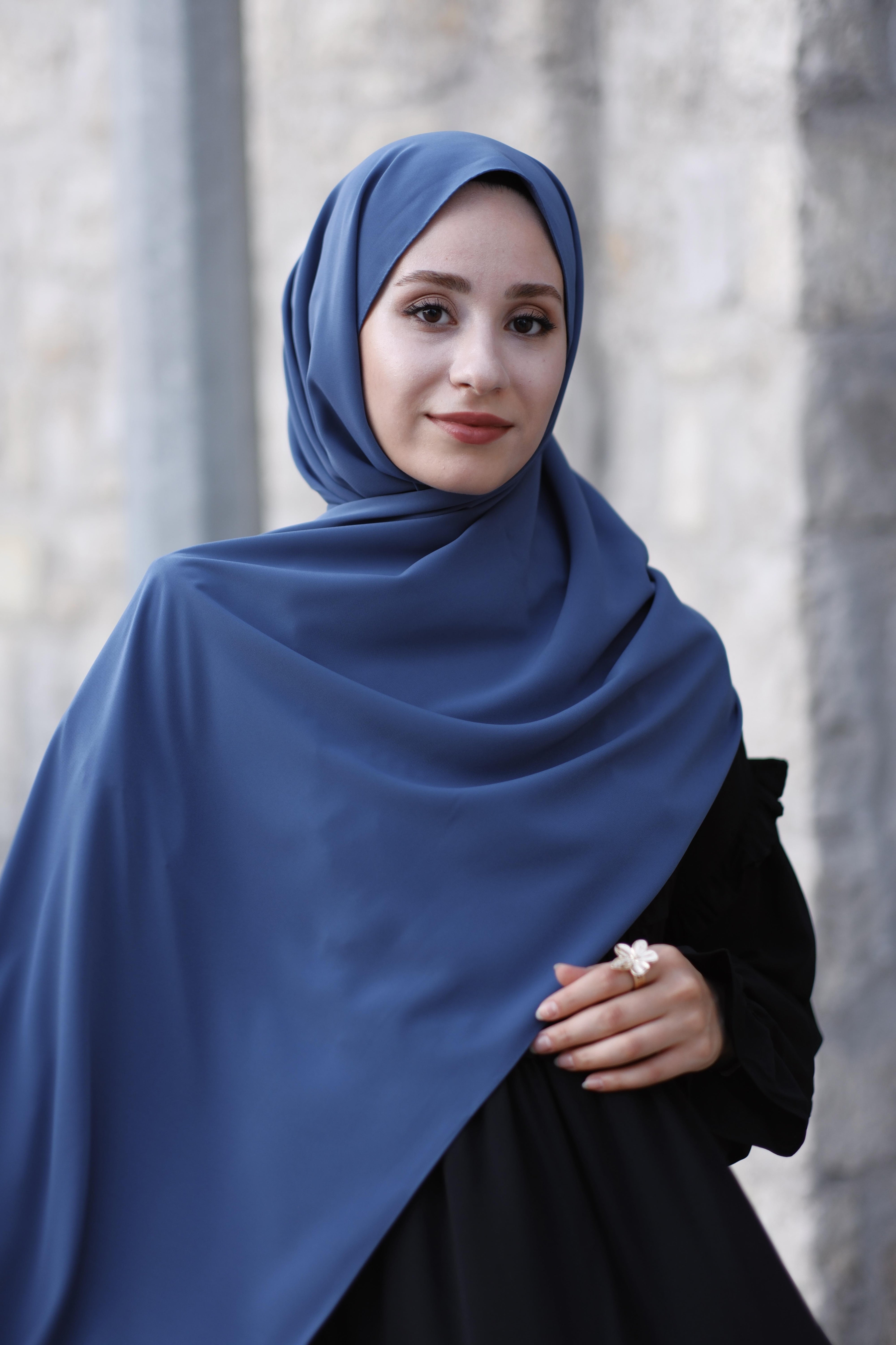 Medine İpeği Şal İndigo