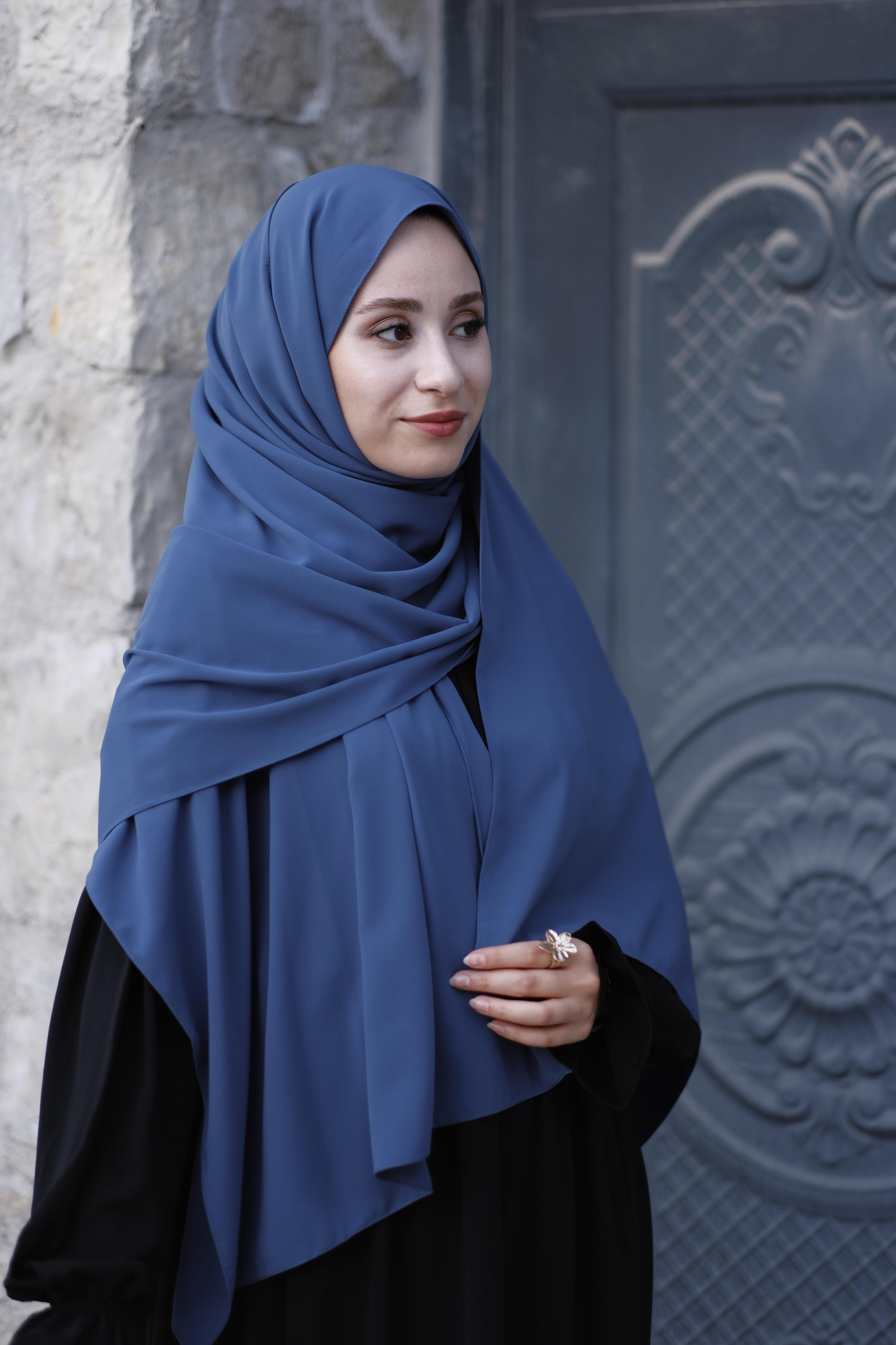 Medine İpeği Şal İndigo