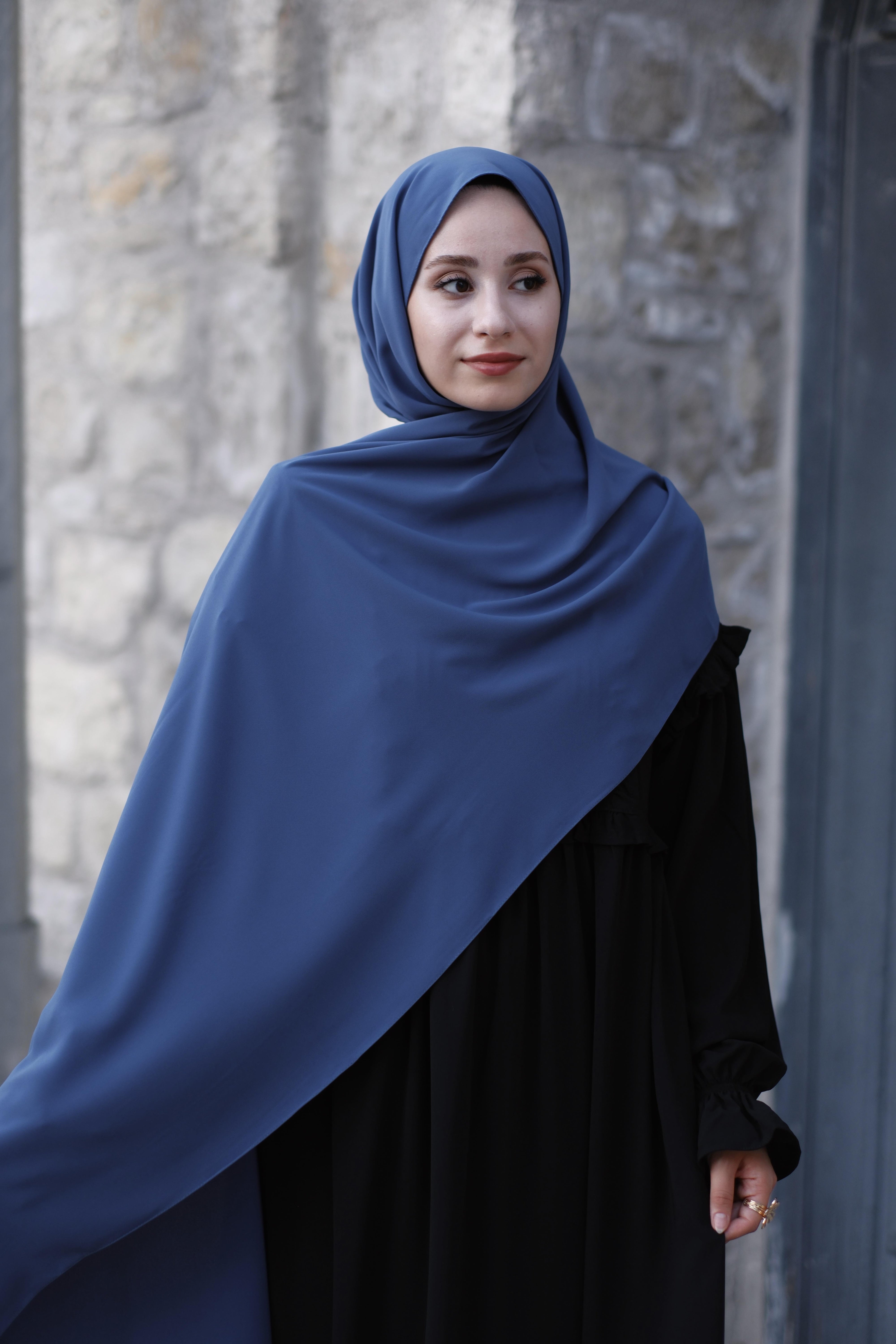 Medine İpeği Şal İndigo