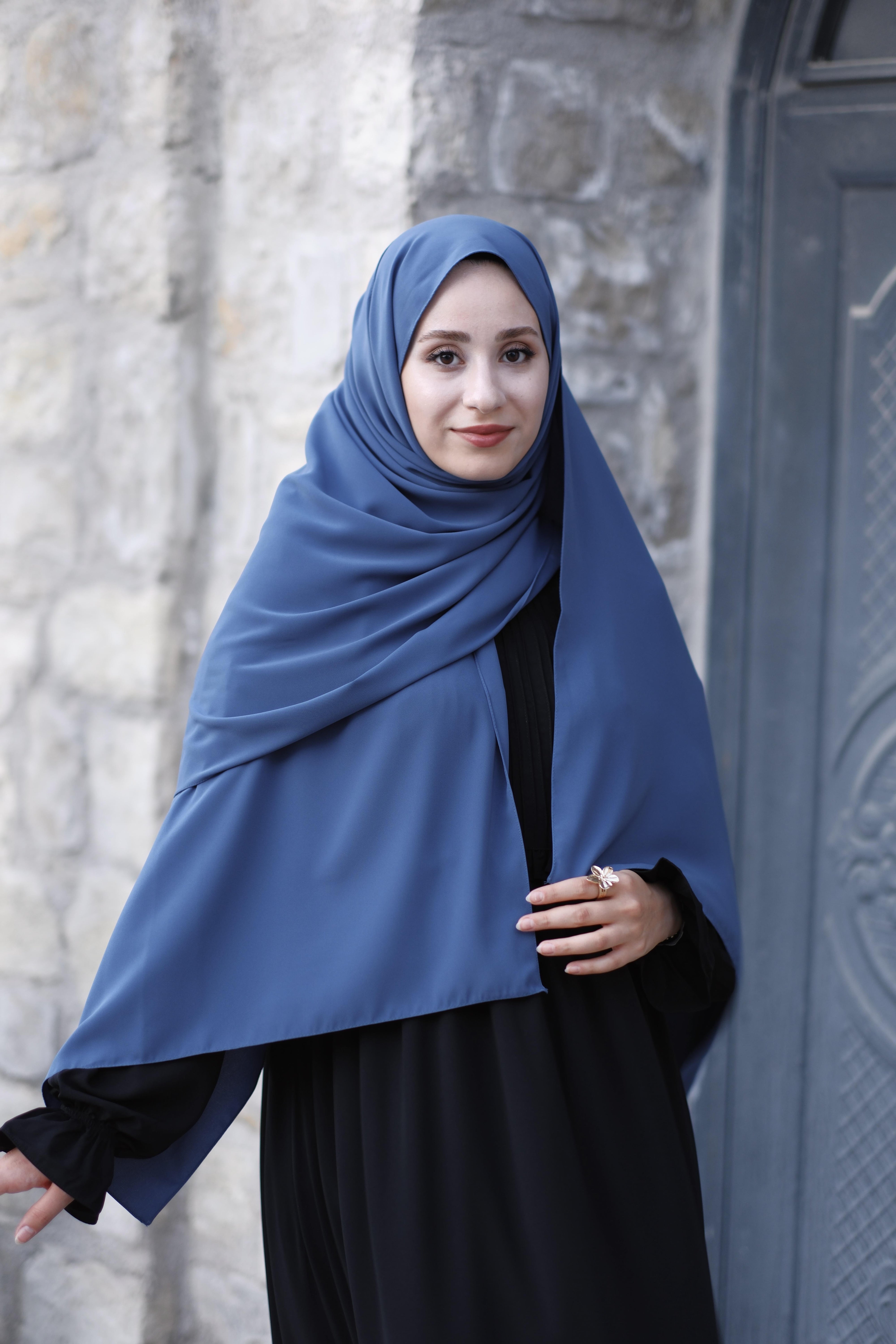 Medine İpeği Şal İndigo