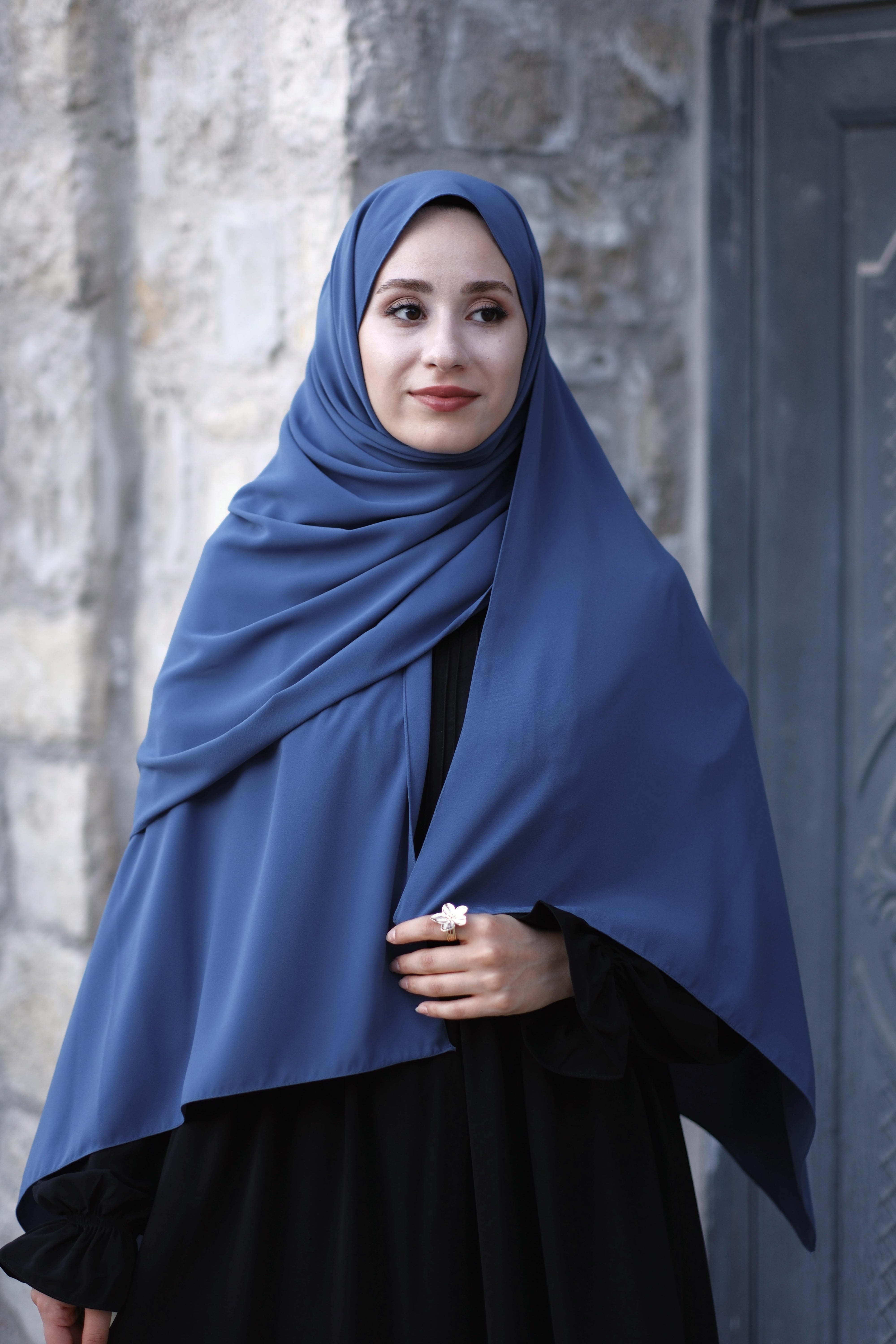 Medine İpeği Şal İndigo