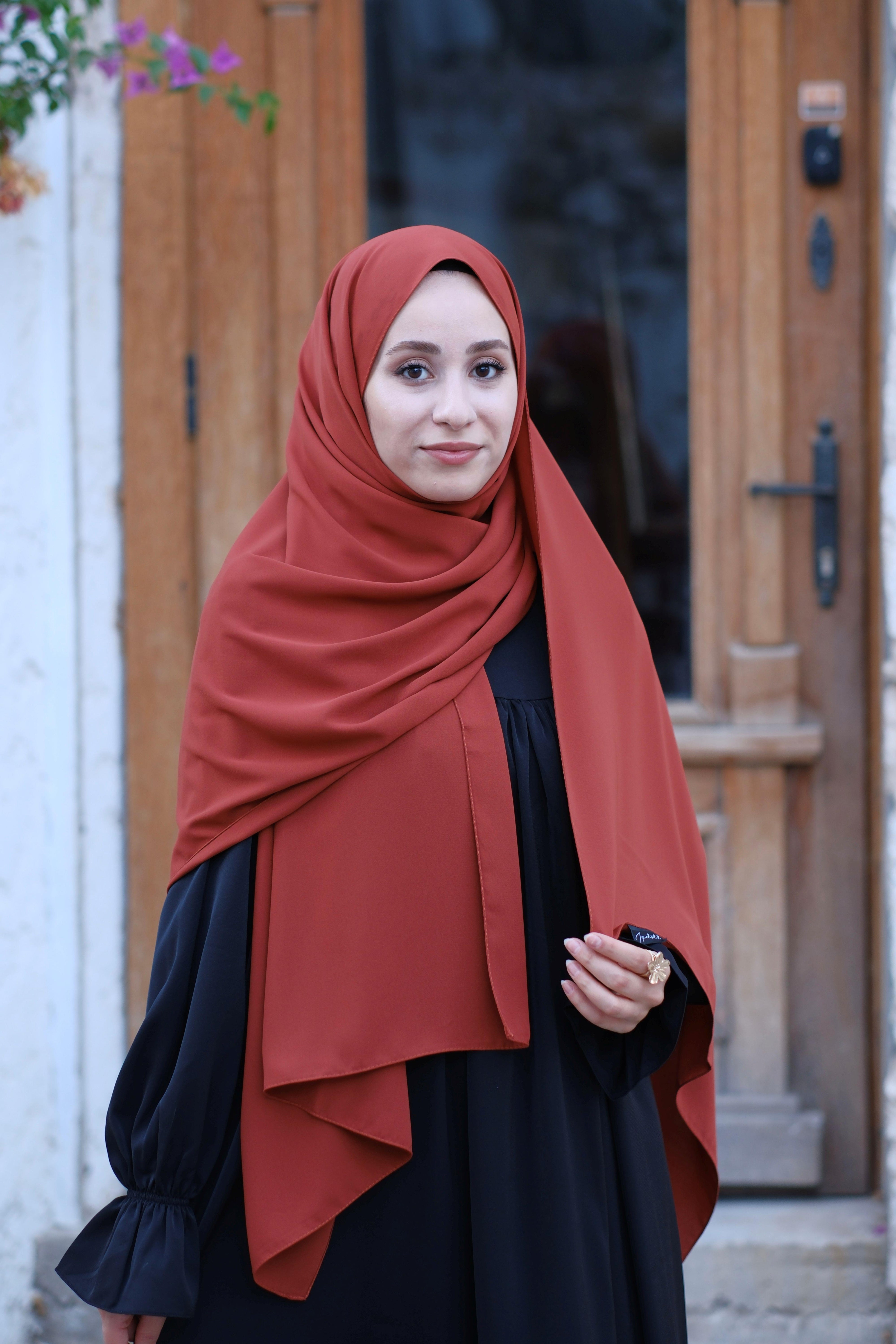 Medine İpeği Şal Kiremit