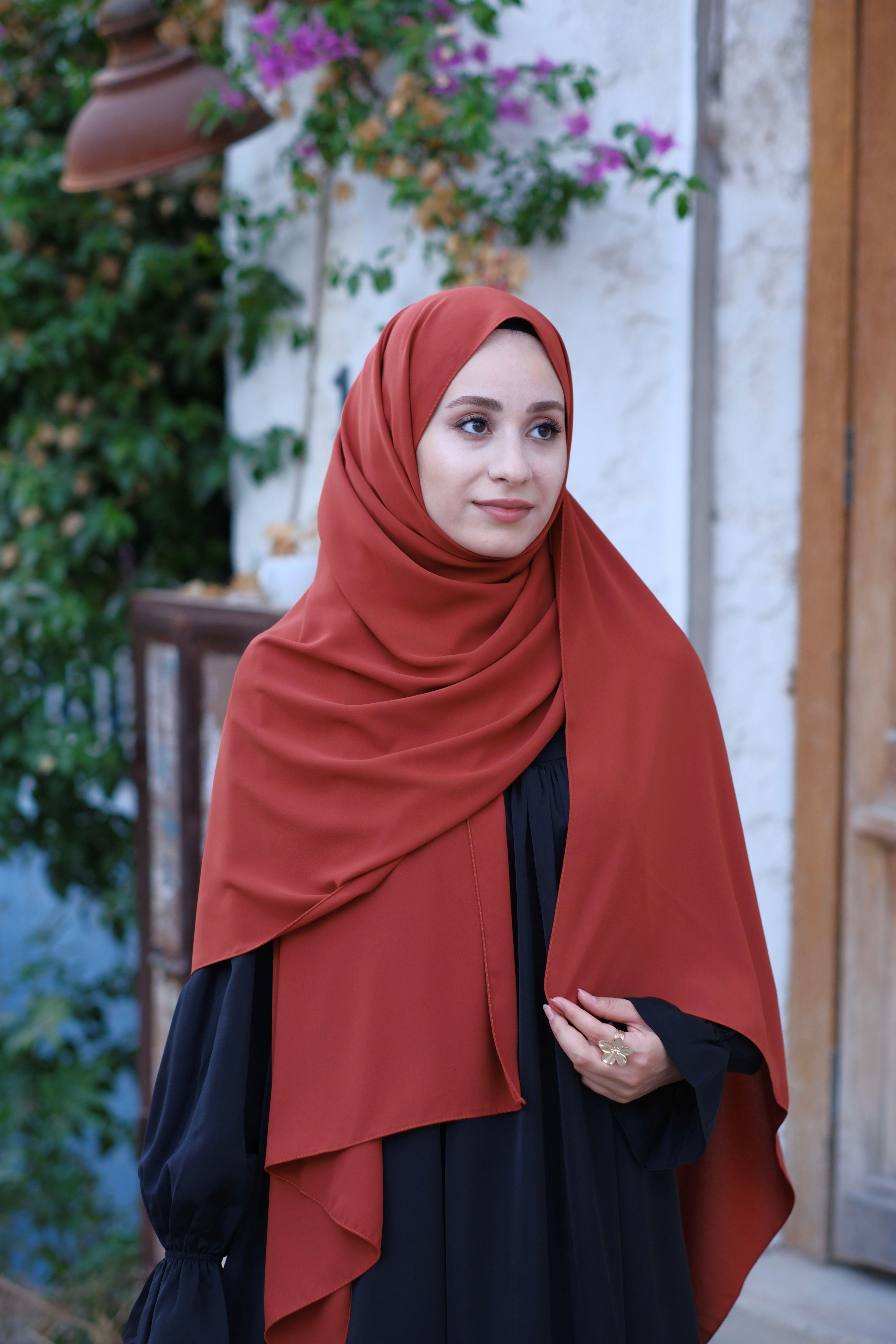 Medine İpeği Şal Kiremit