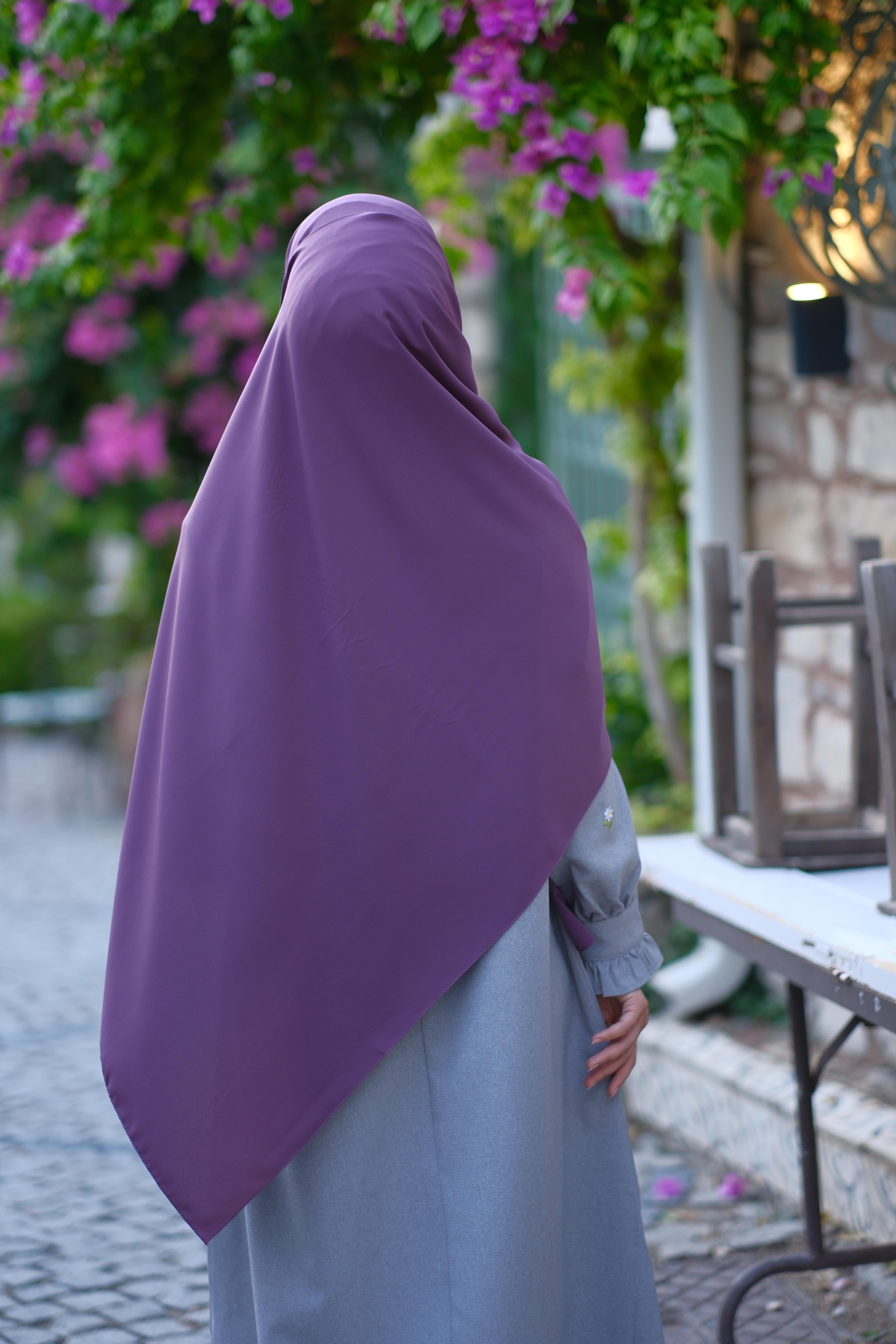 Medine İpeği Şal Mürdüm