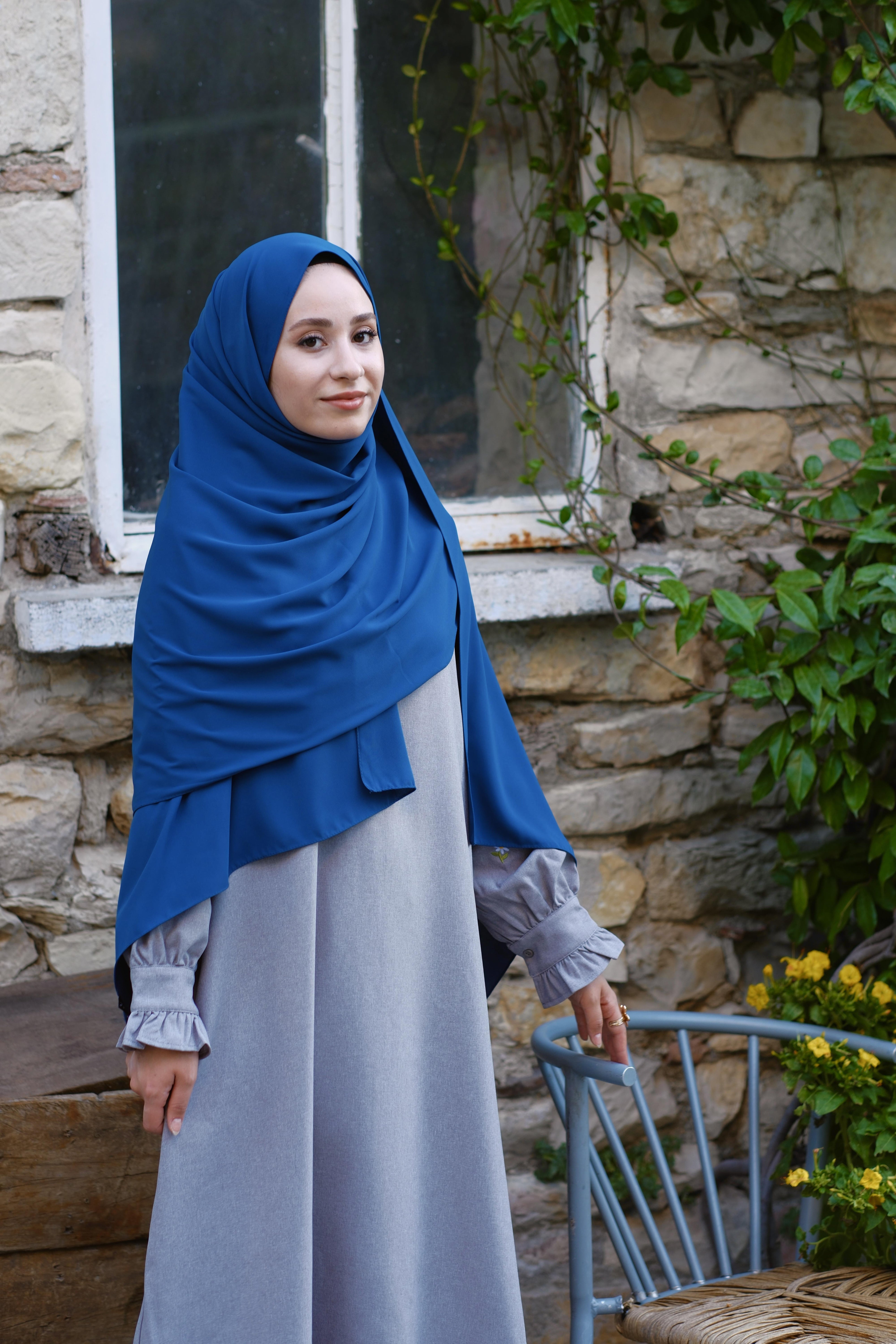 Medine İpeği Şal Petrol Mavi