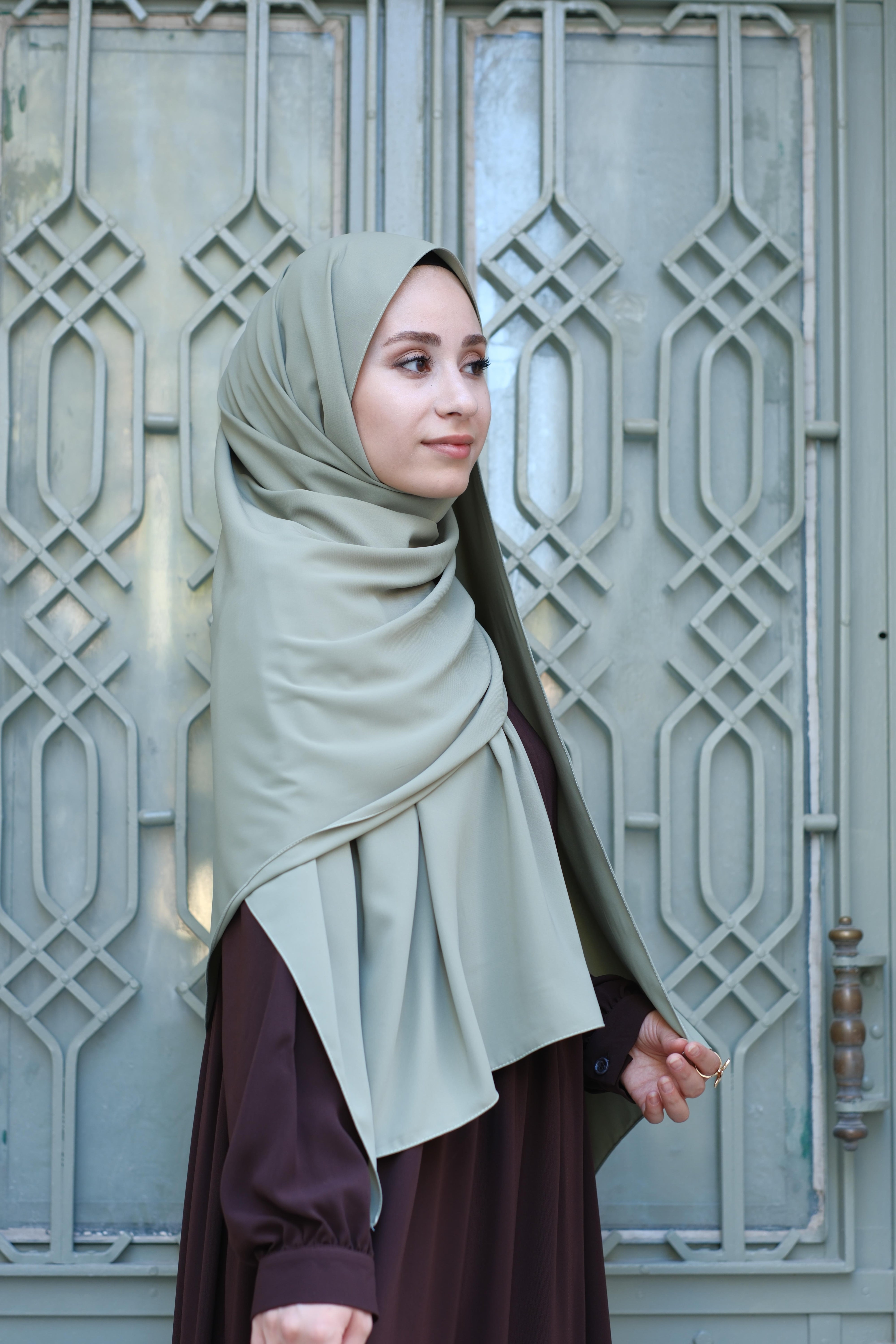 Medine İpeği Şal Soft Yeşil