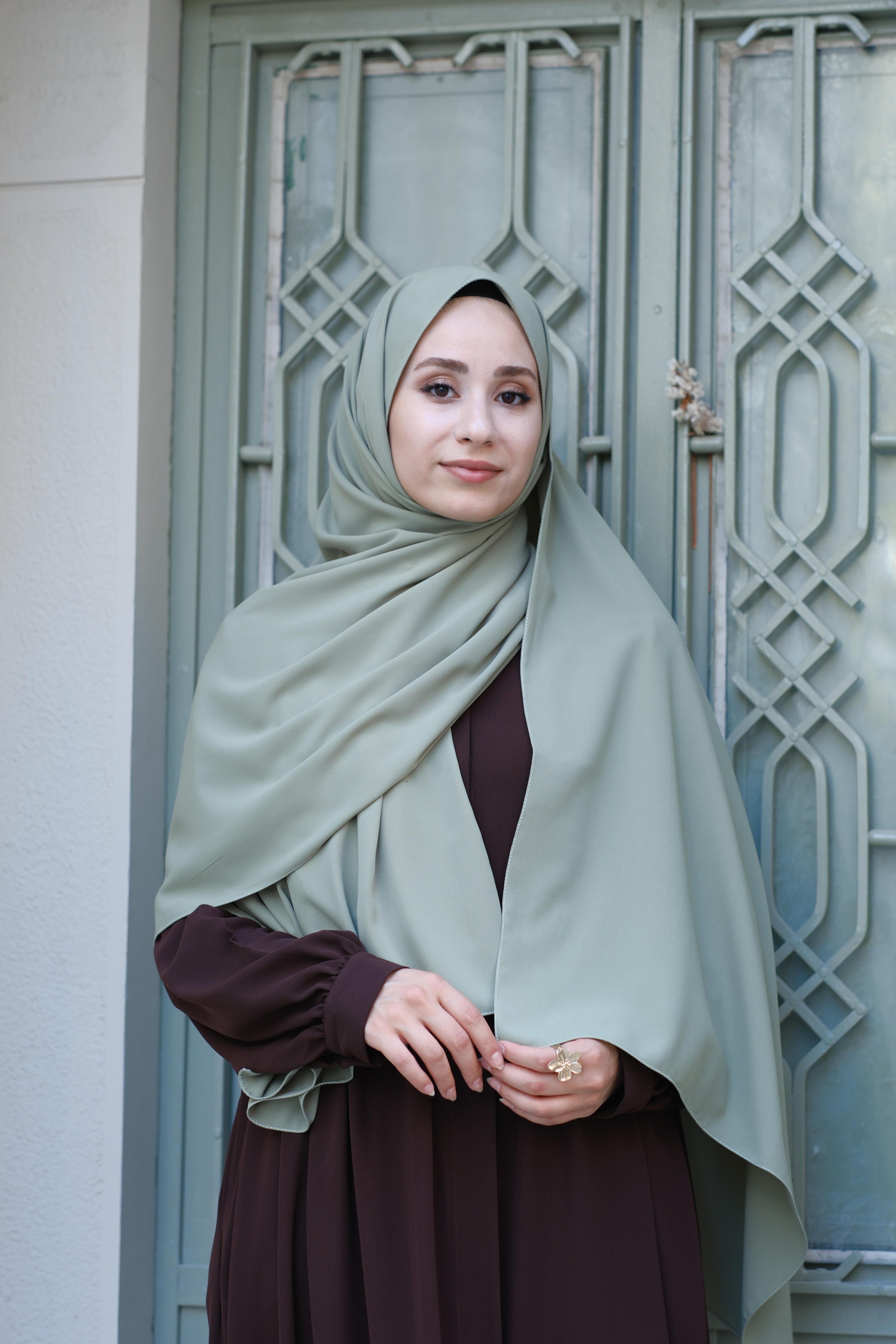 Medine İpeği Şal Soft Yeşil