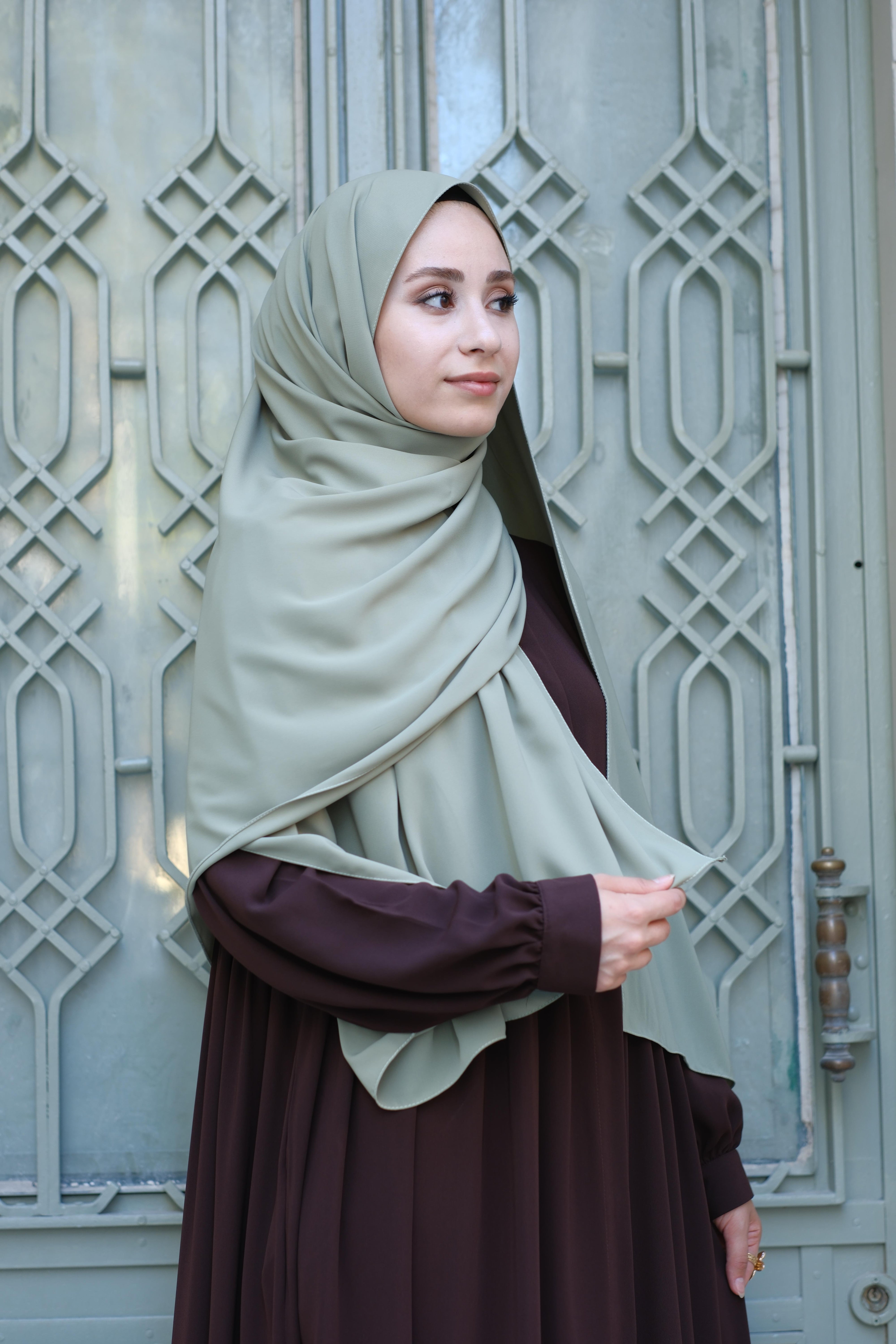 Medine İpeği Şal Soft Yeşil