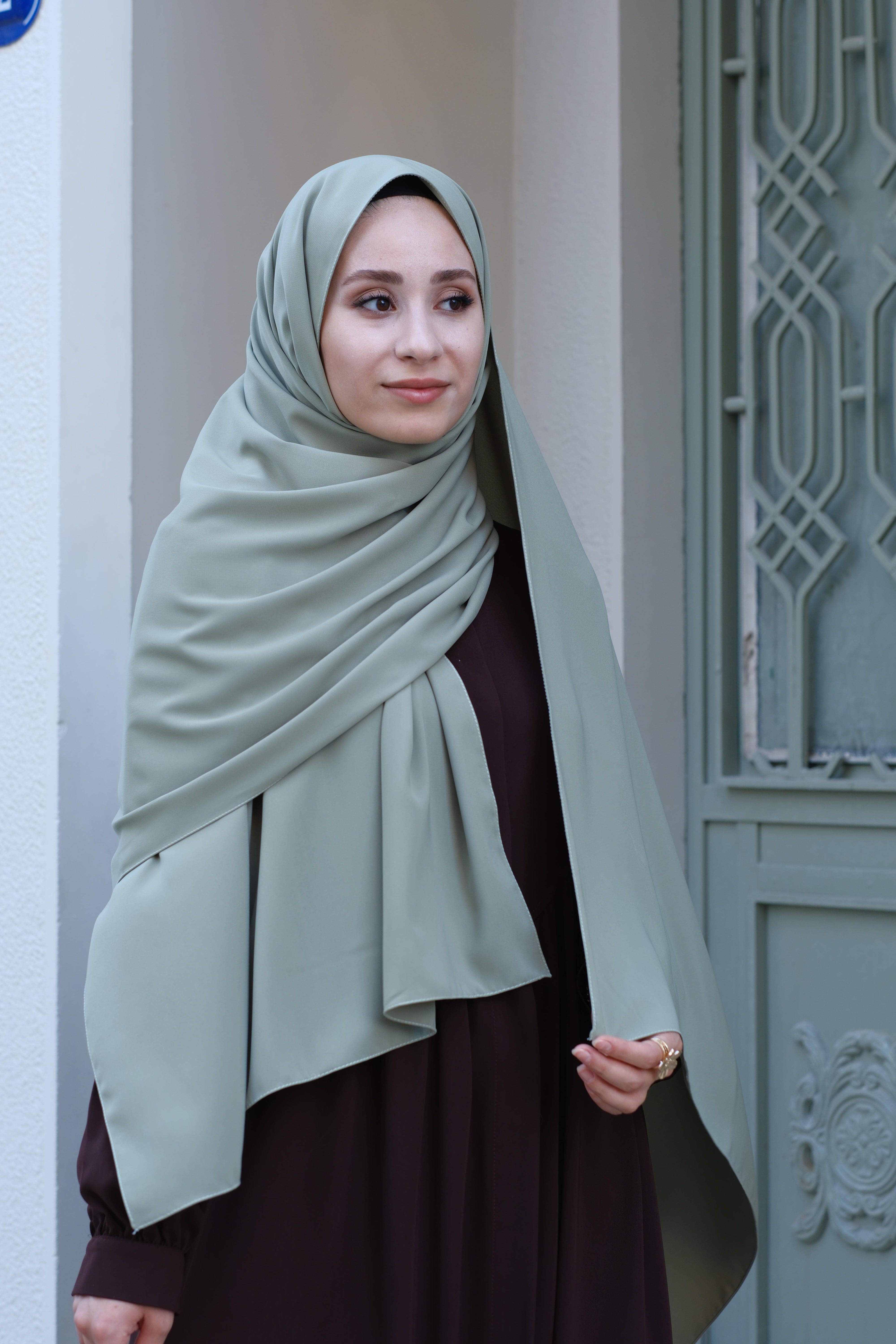 Medine İpeği Şal Soft Yeşil