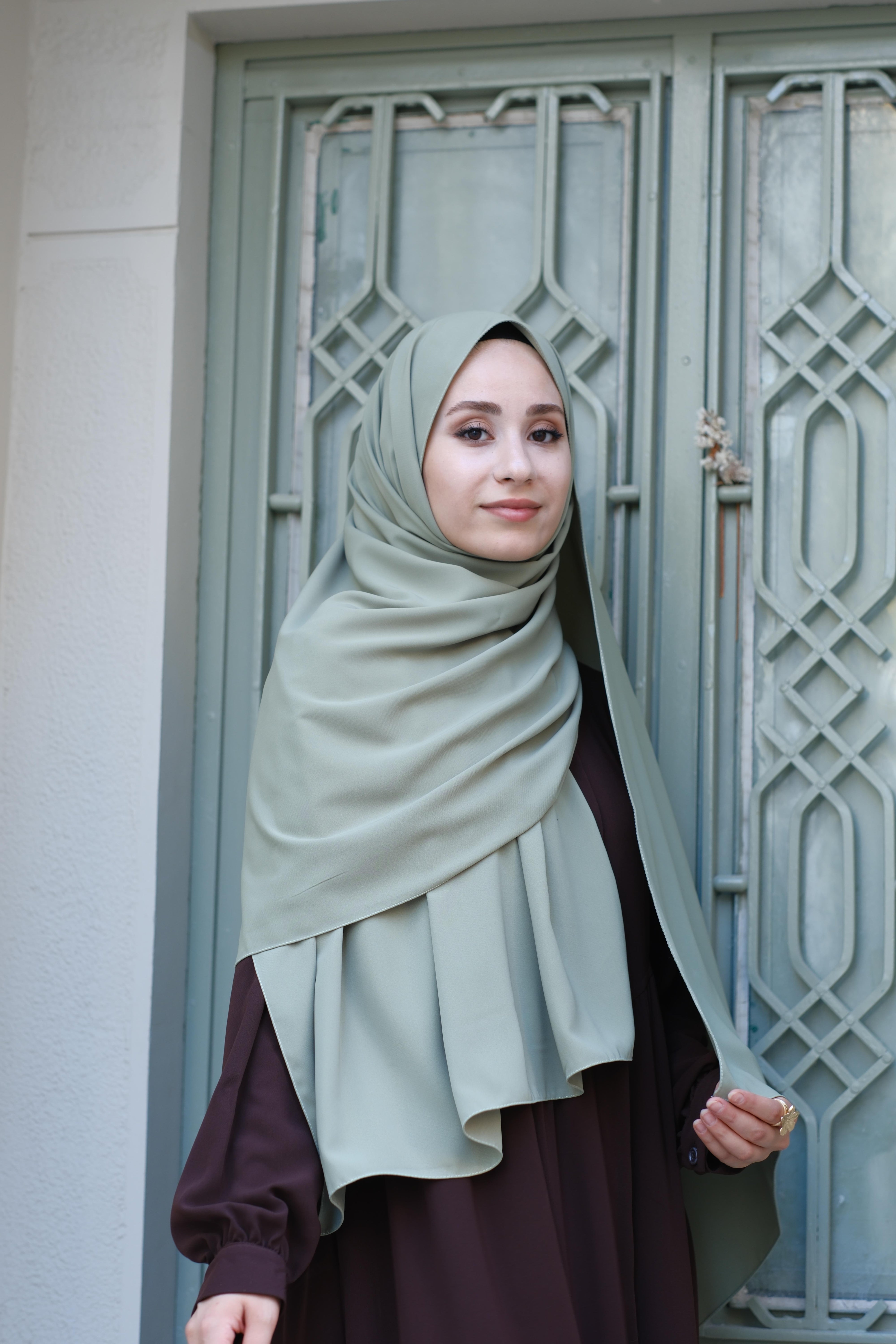 Medine İpeği Şal Soft Yeşil