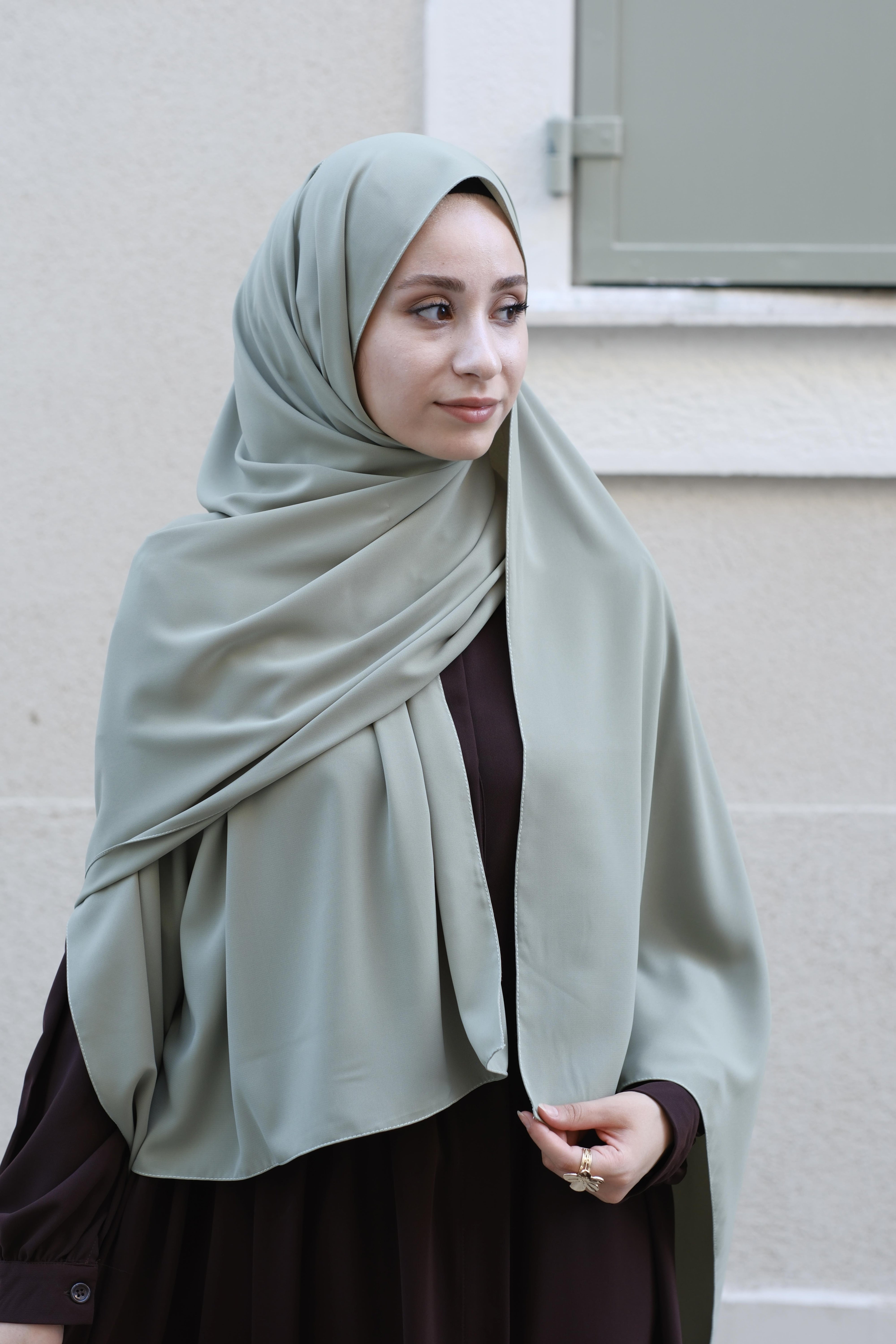 Medine İpeği Şal Soft Yeşil