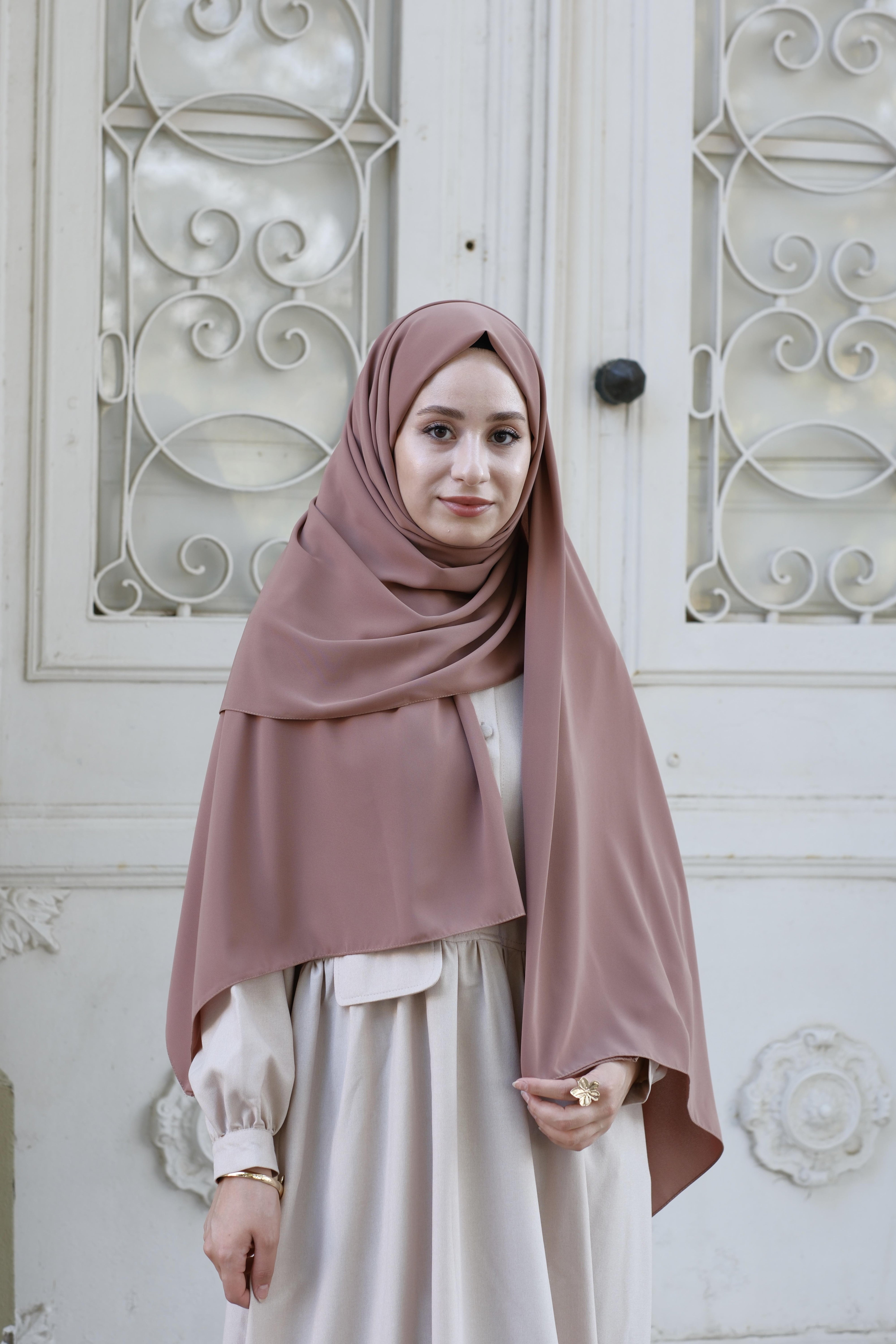 Medine İpeği Şal Sütlü Kahve