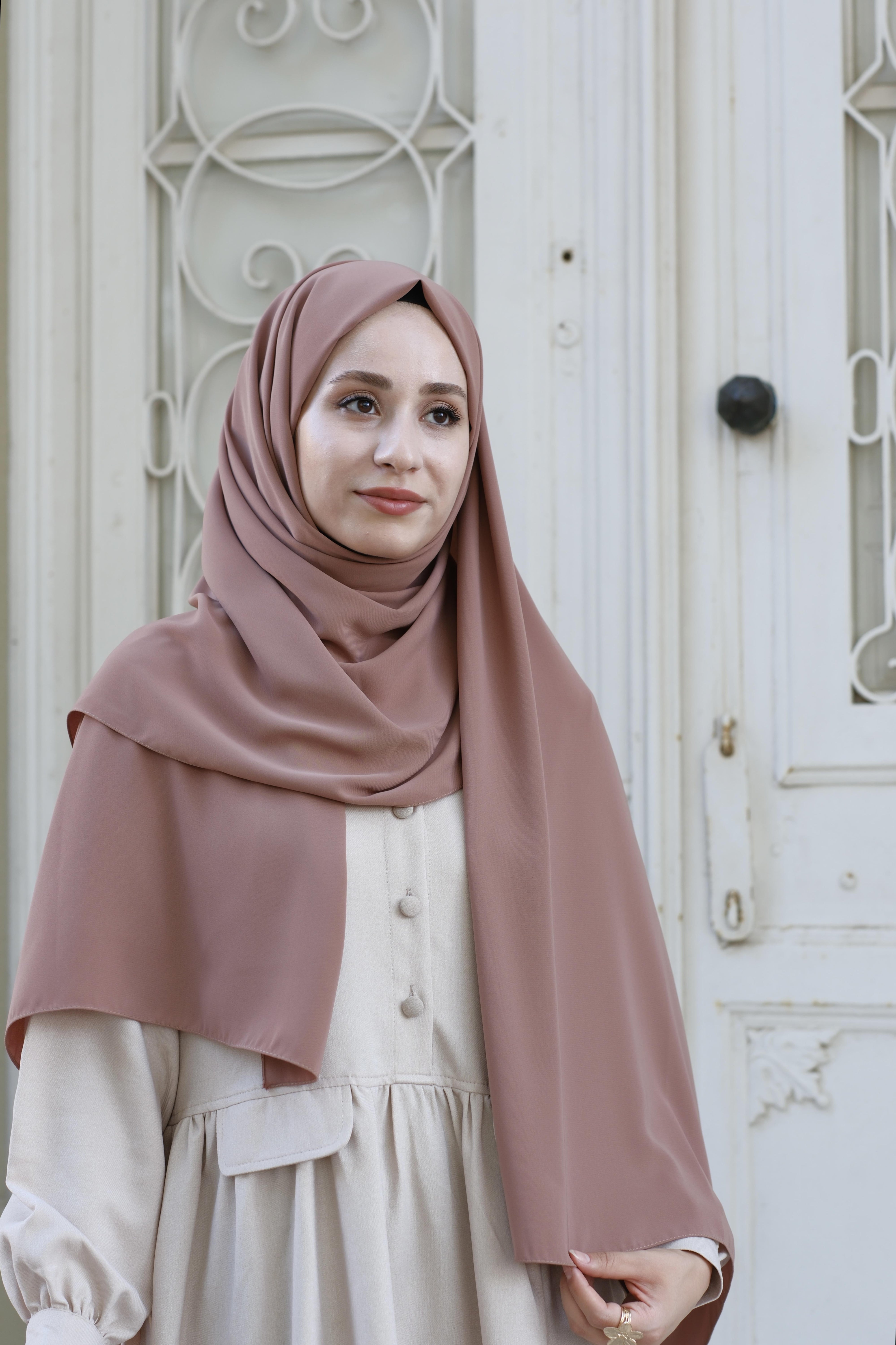 Medine İpeği Şal Sütlü Kahve