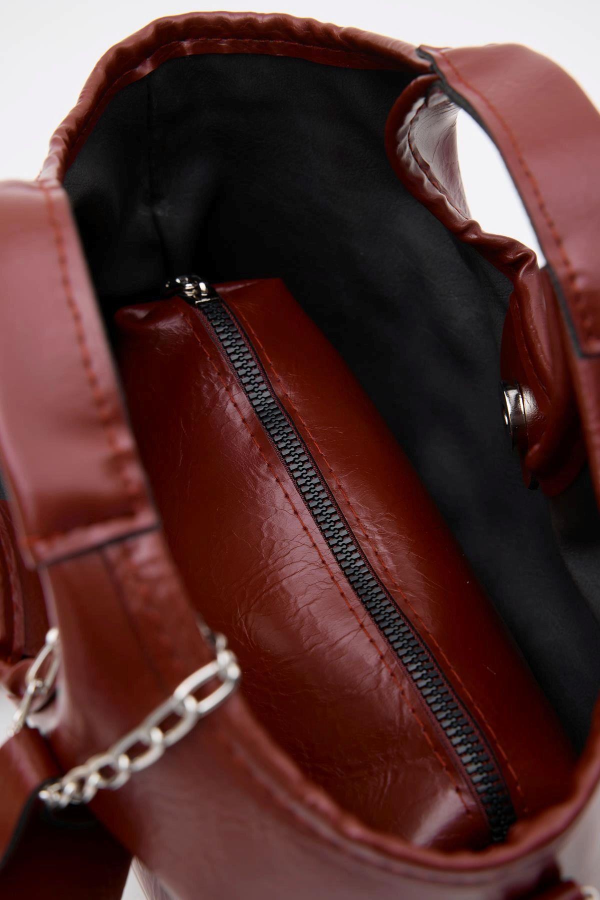 Mini Aksesuarlı Çanta BORDO