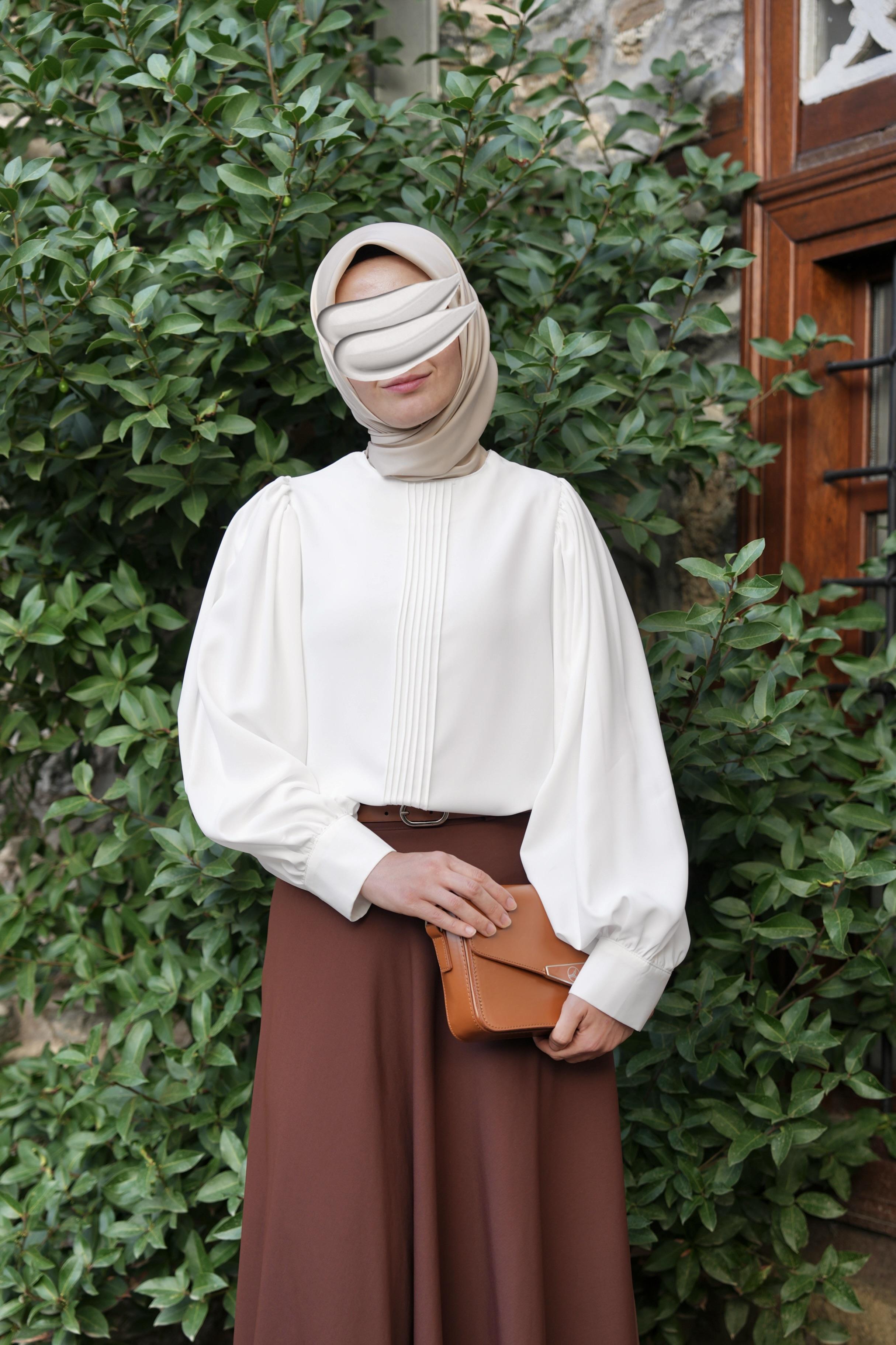 Nervürlü Gömlek BEYAZ