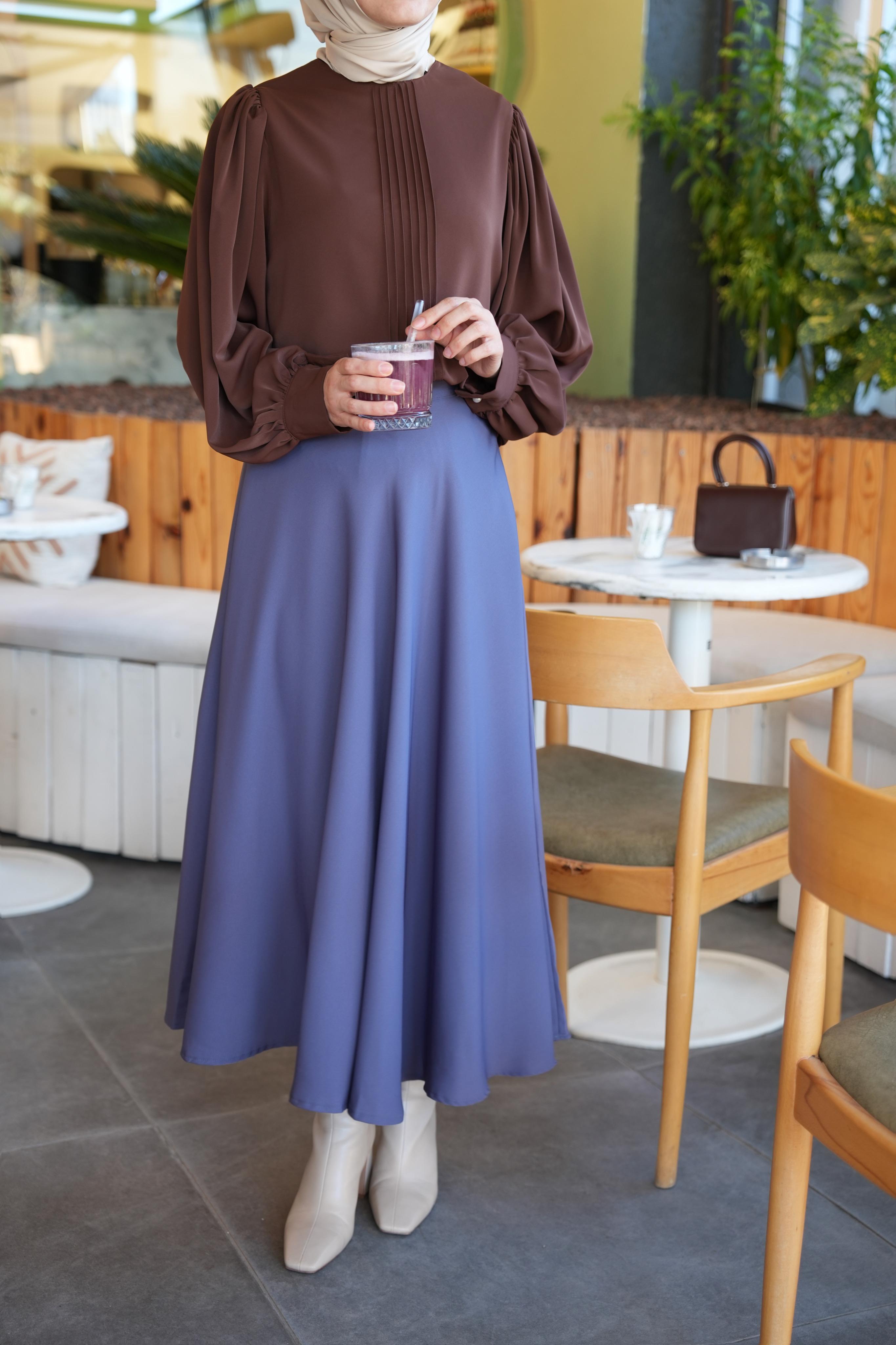 Nervürlü Gömlek Kahverengi