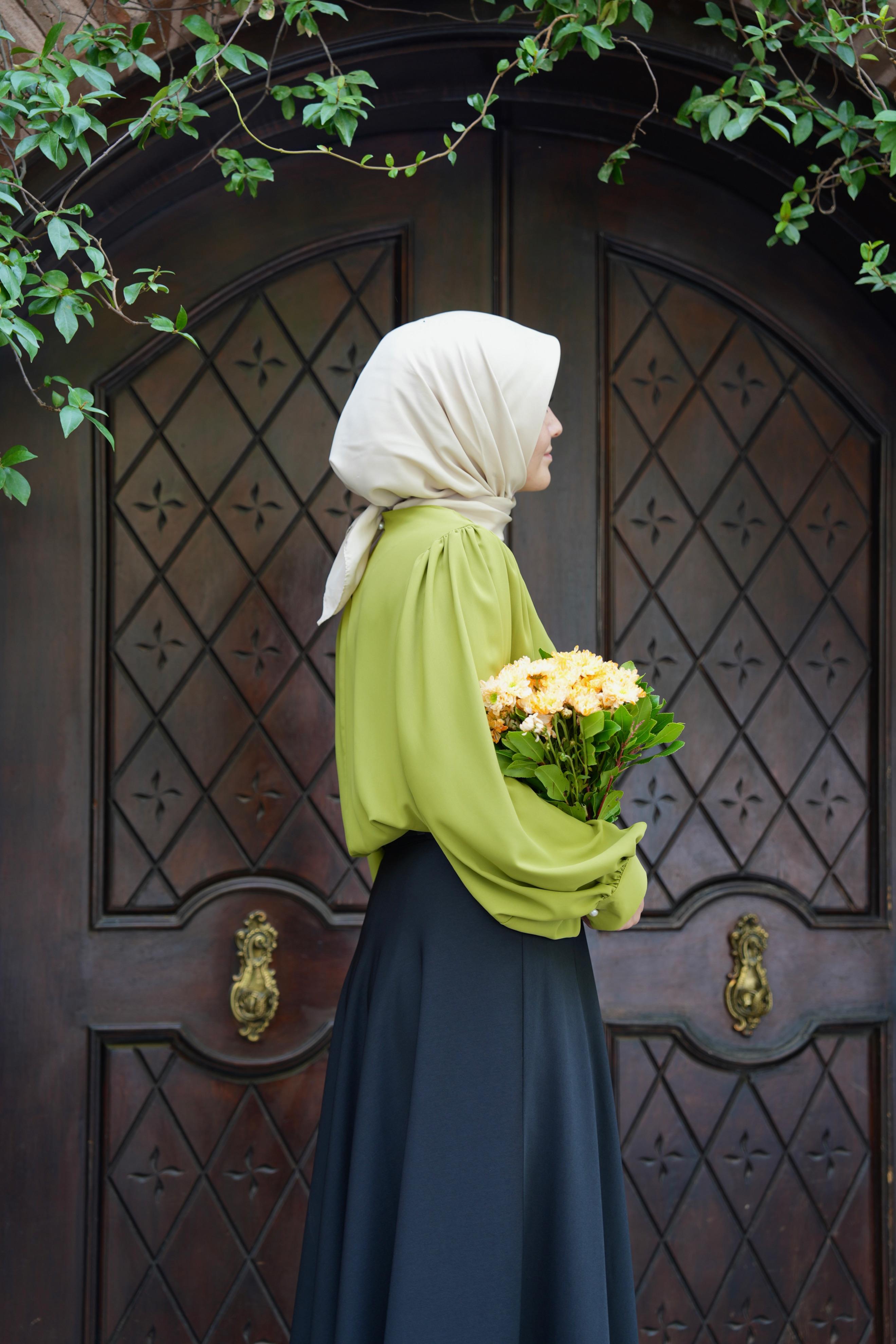 Nervürlü Gömlek Yağ Yeşili