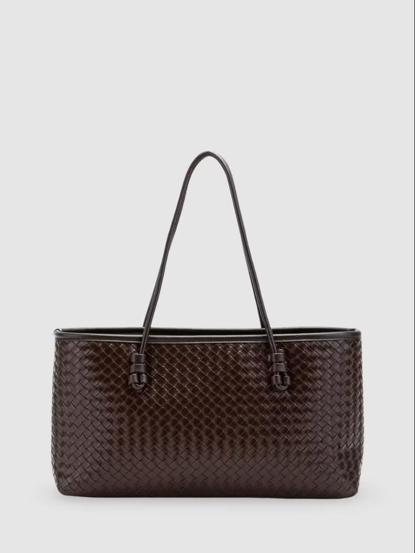 Örgü Desen Baget Çanta ACI KAHVE