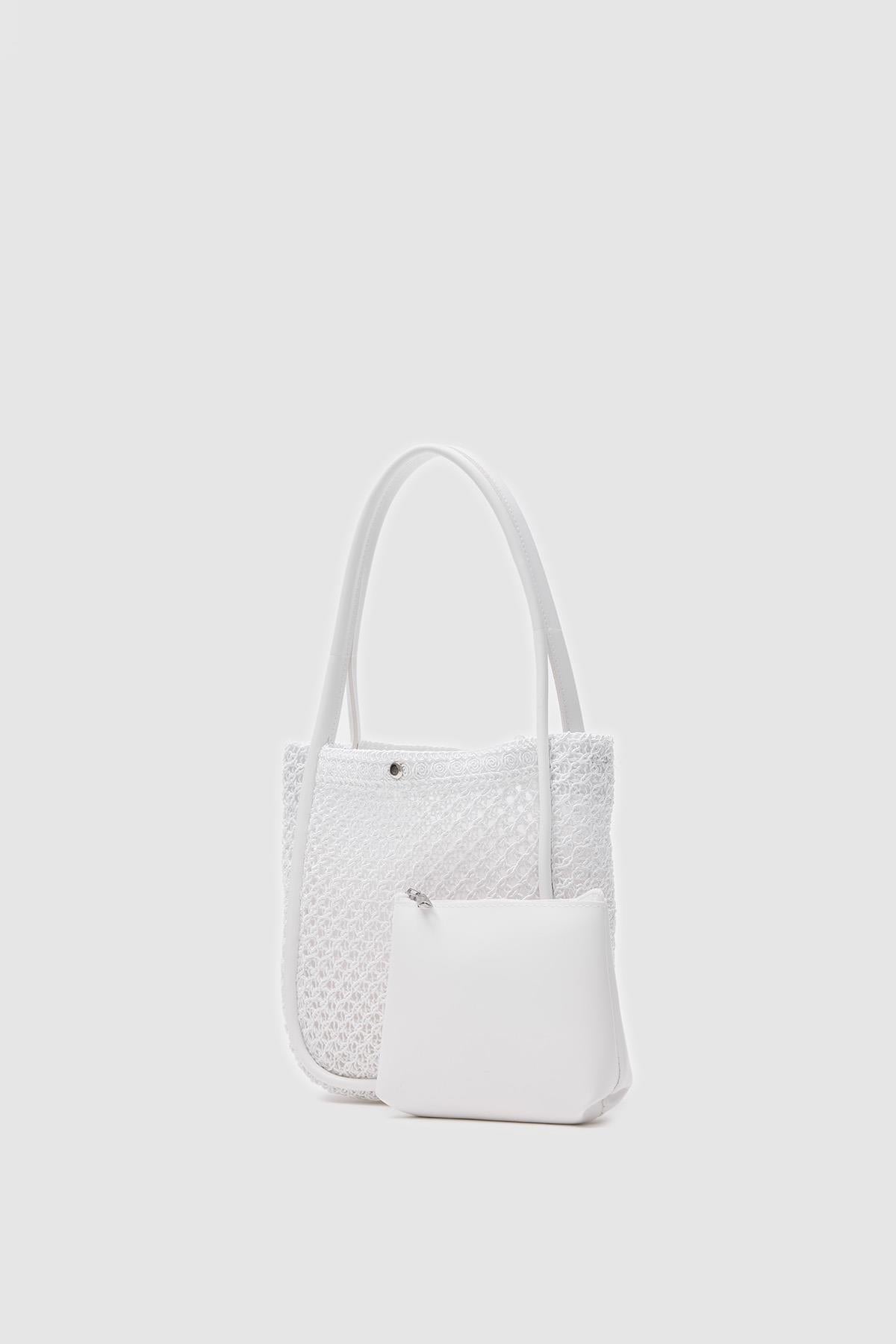 Örme Çanta BEYAZ