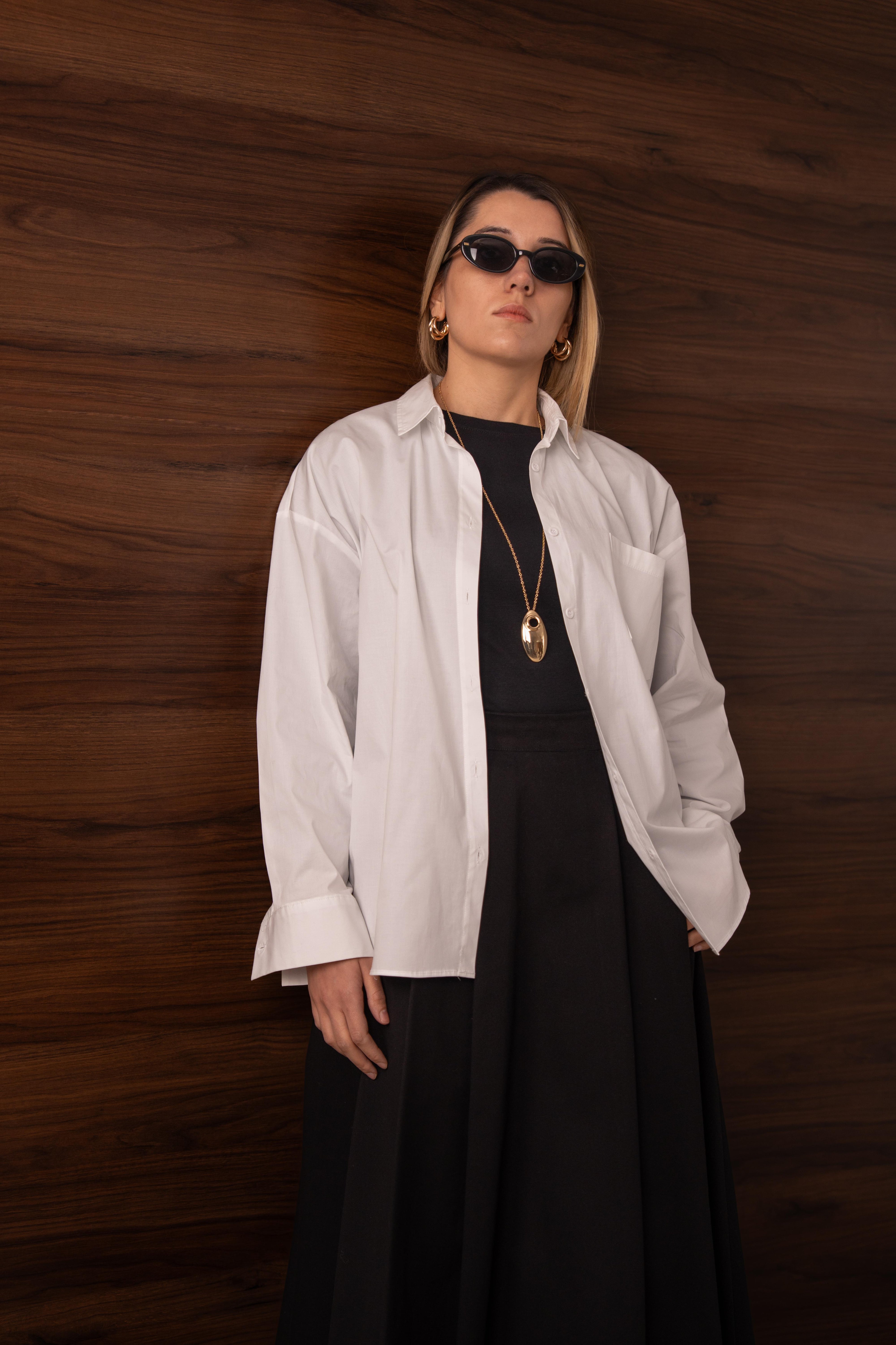 Oversize Gömlek Beyaz