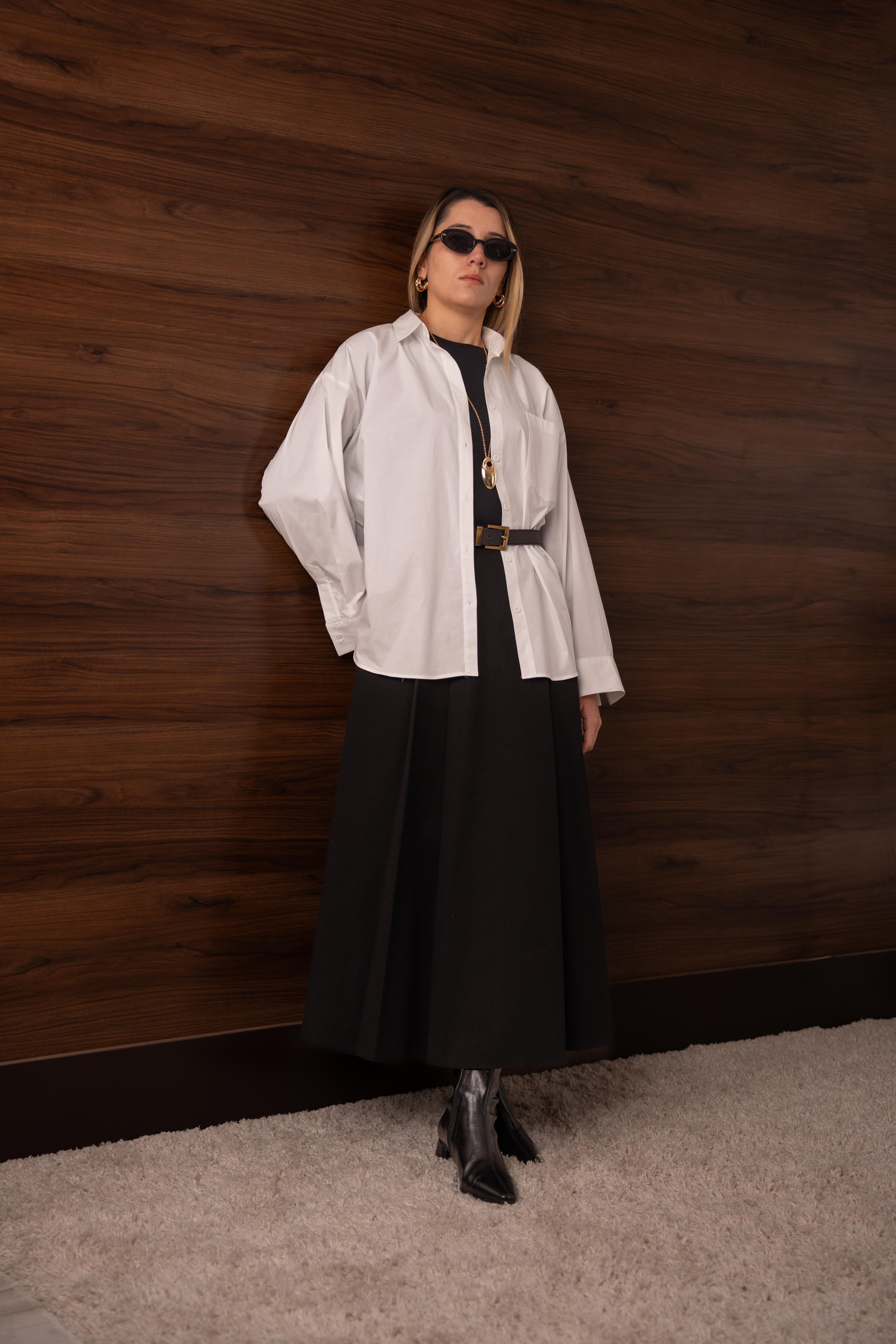 Oversize Gömlek Beyaz