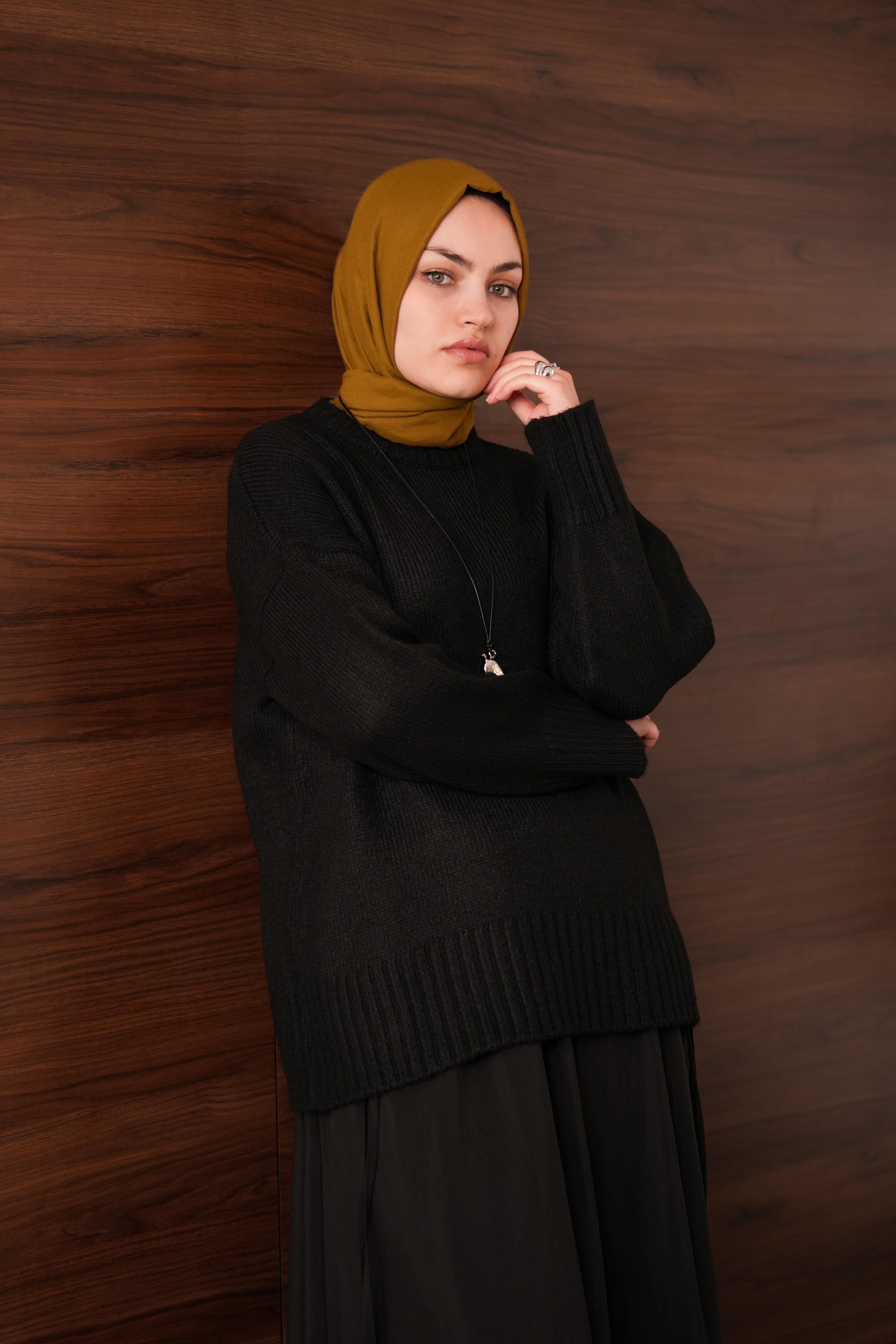 Oversize Kazak Siyah