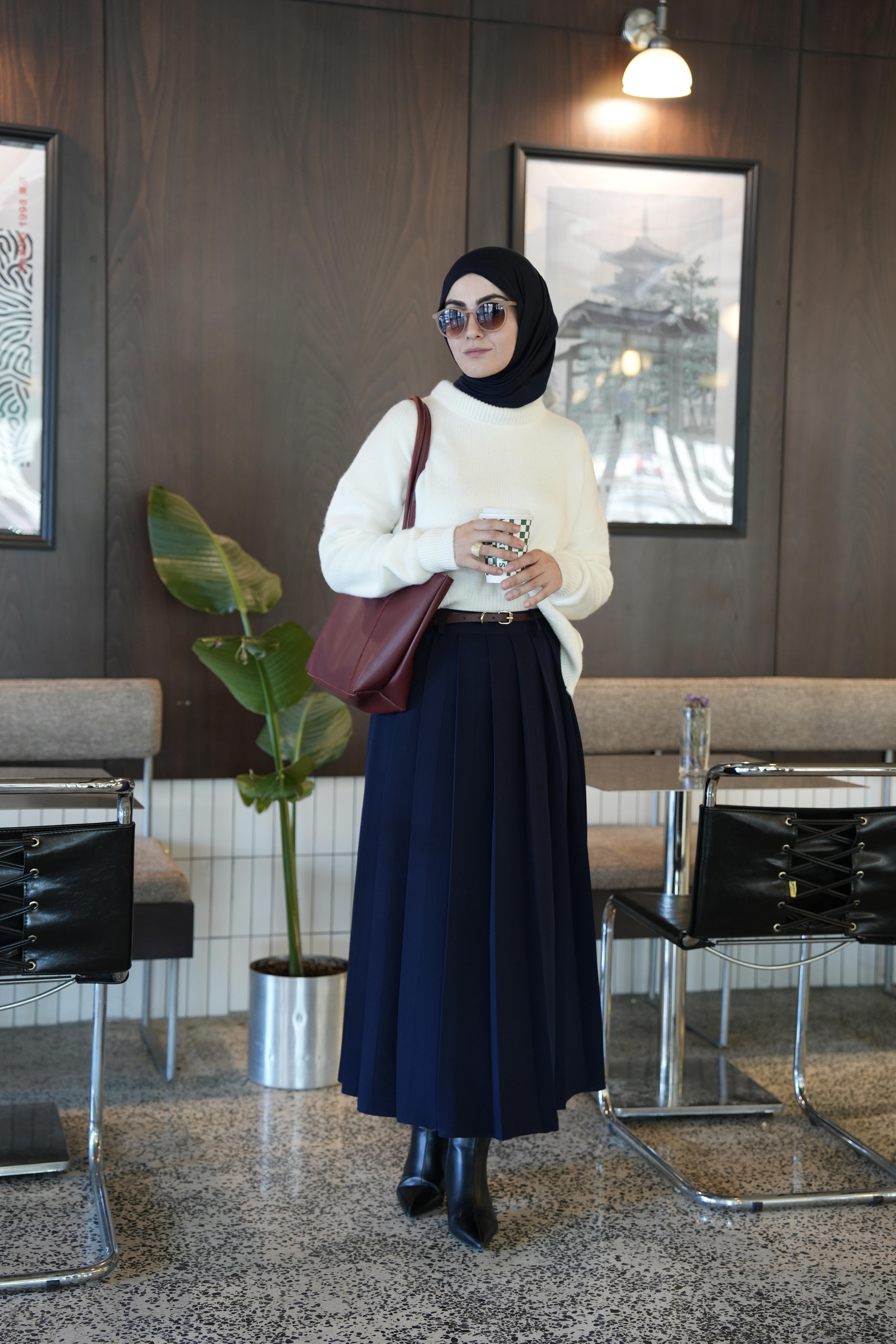 Pilikaşe Etek Lacivert