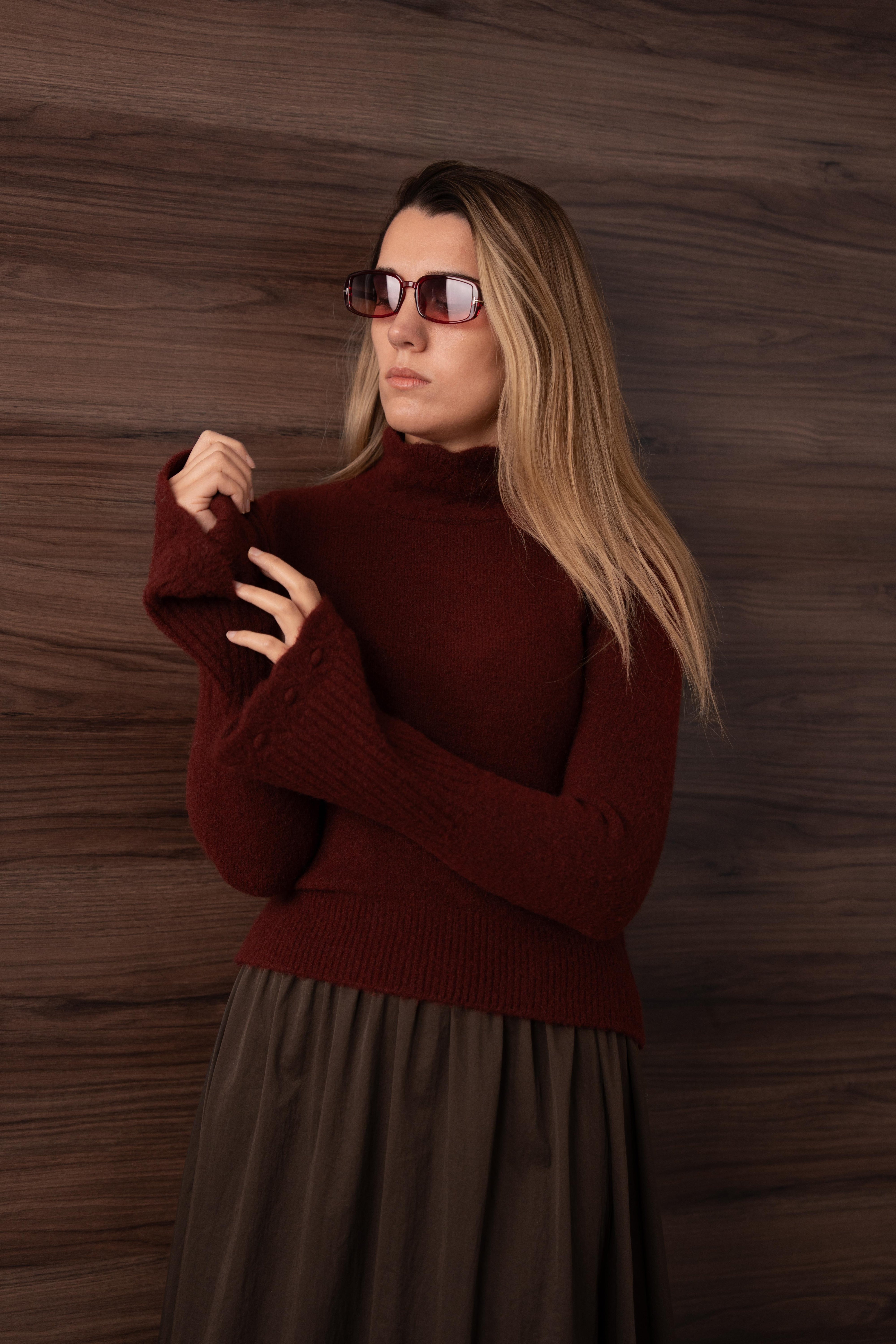 Yumuşak Dokulu Kazak BORDO