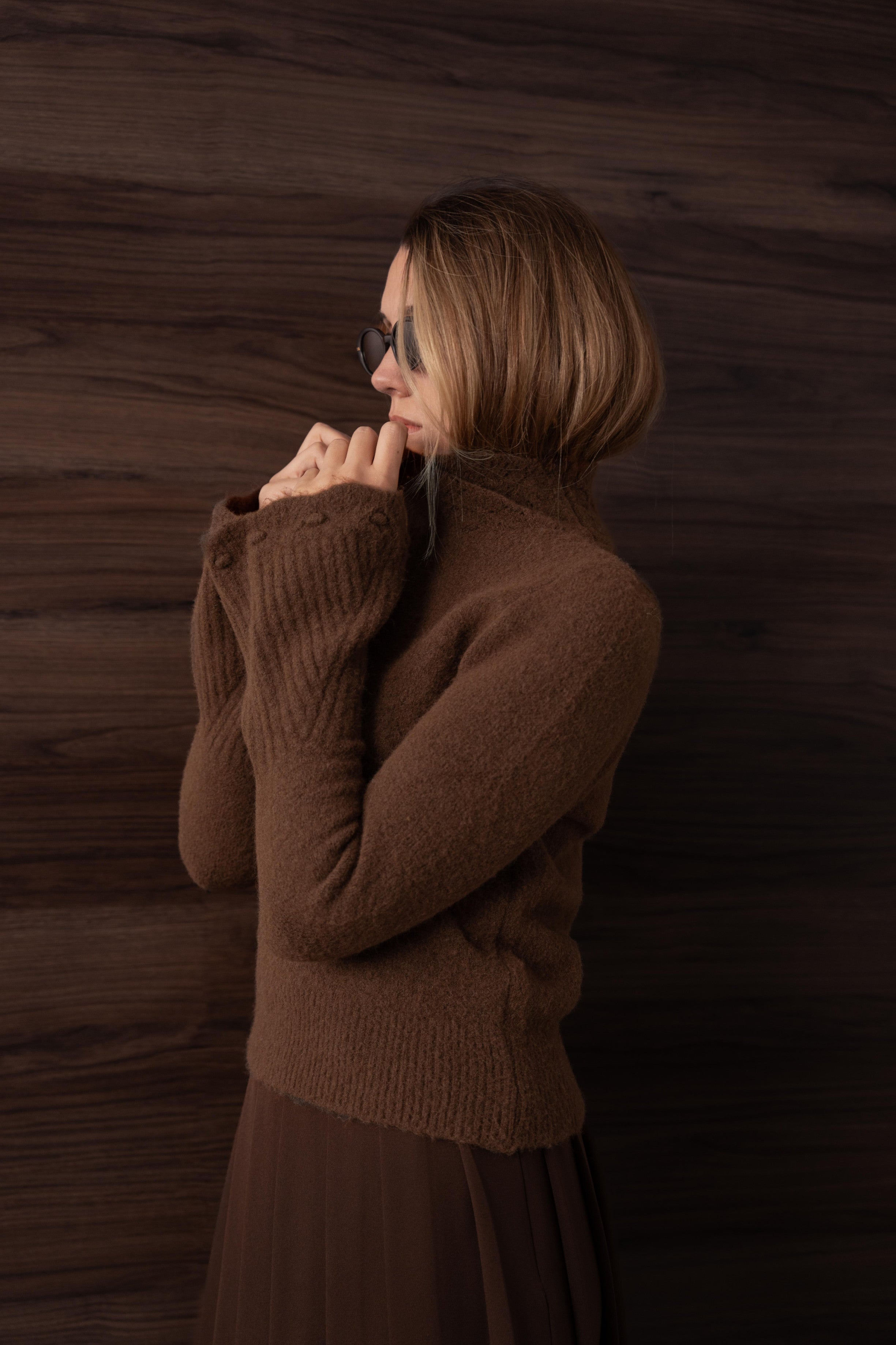 Yumuşak Dokulu Kazak KAHVERENGİ