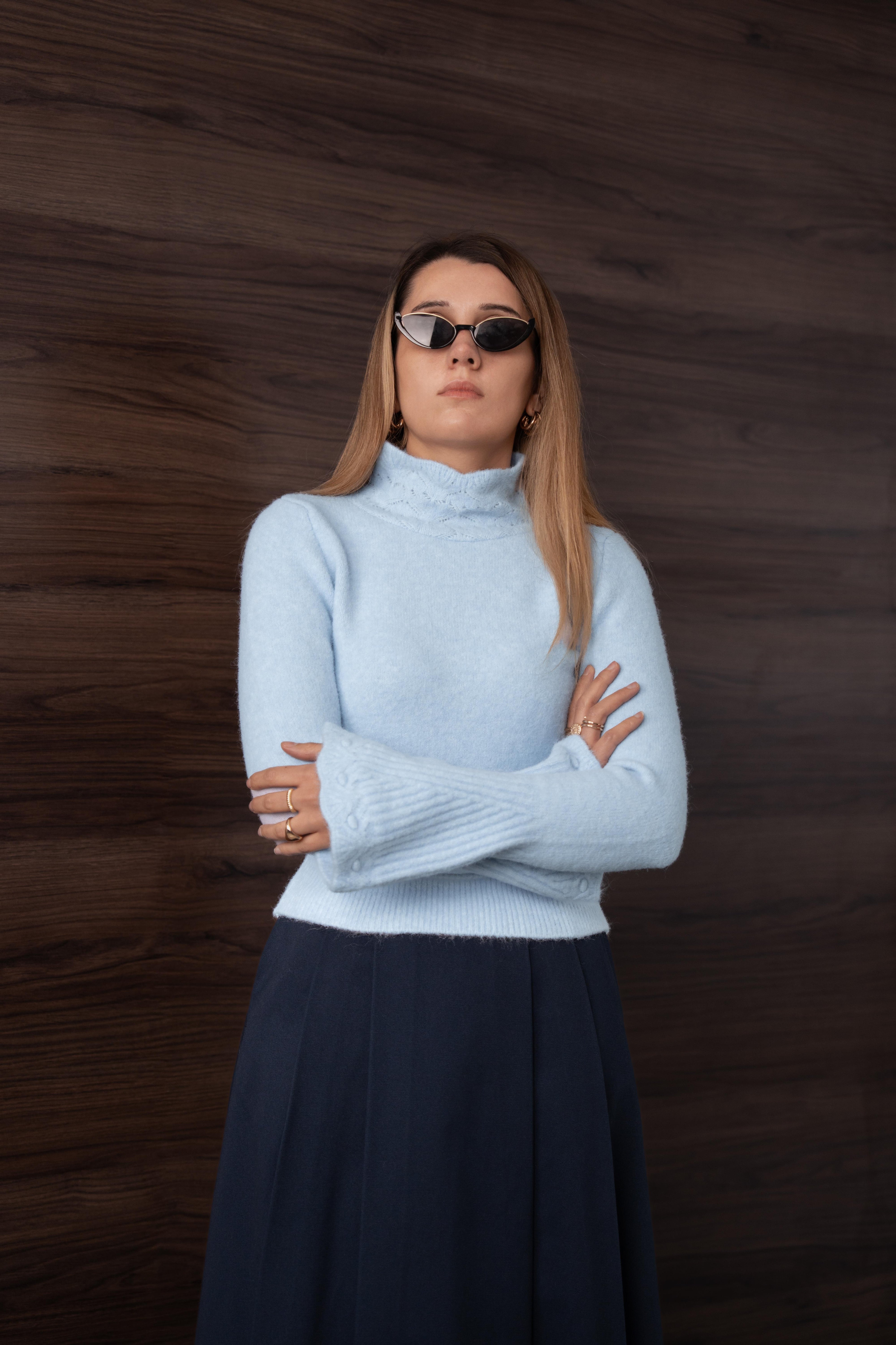 Yumuşak Dokulu Kazak Mavi